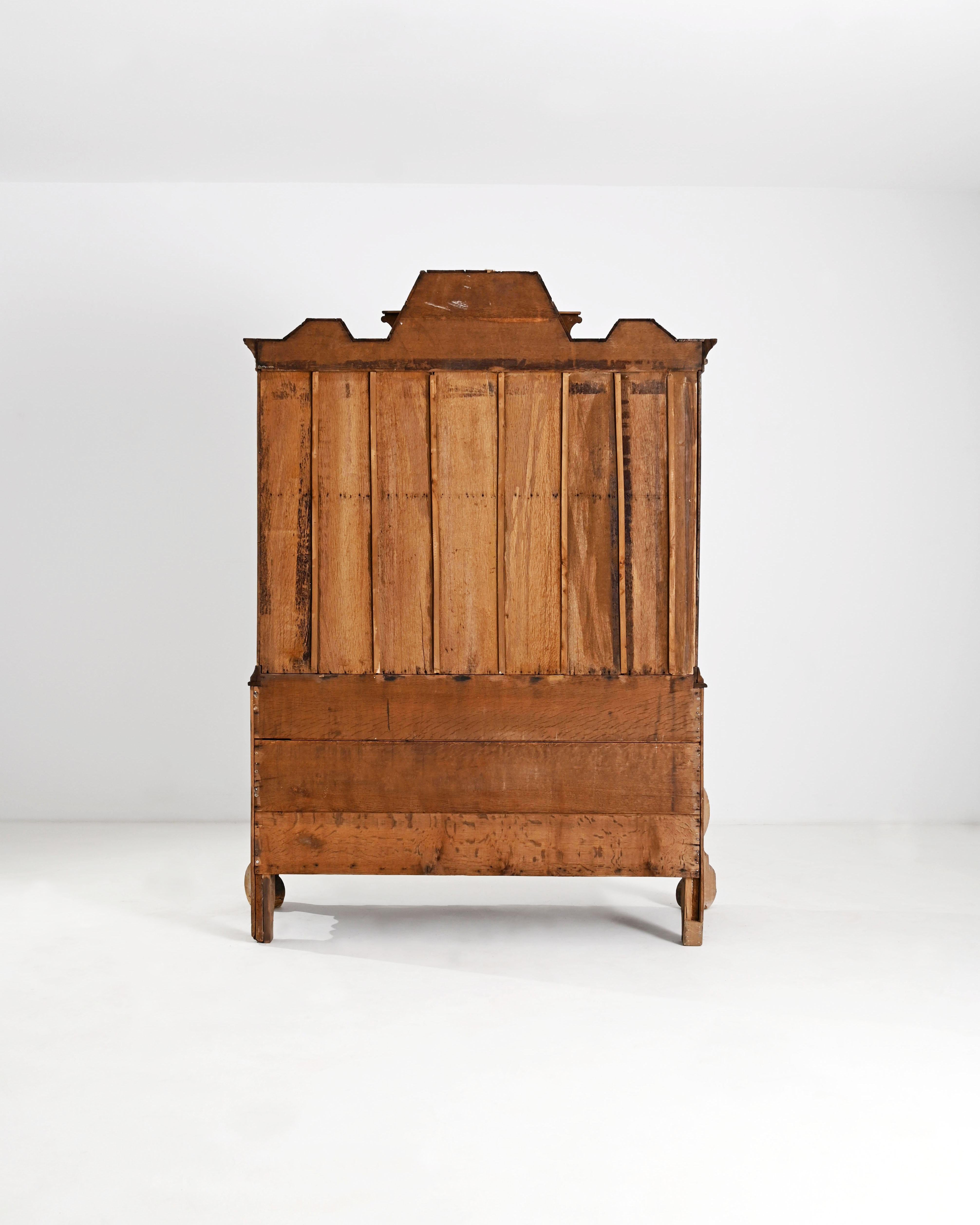 1800s, Dutch Baroque Oak Cabinet 9