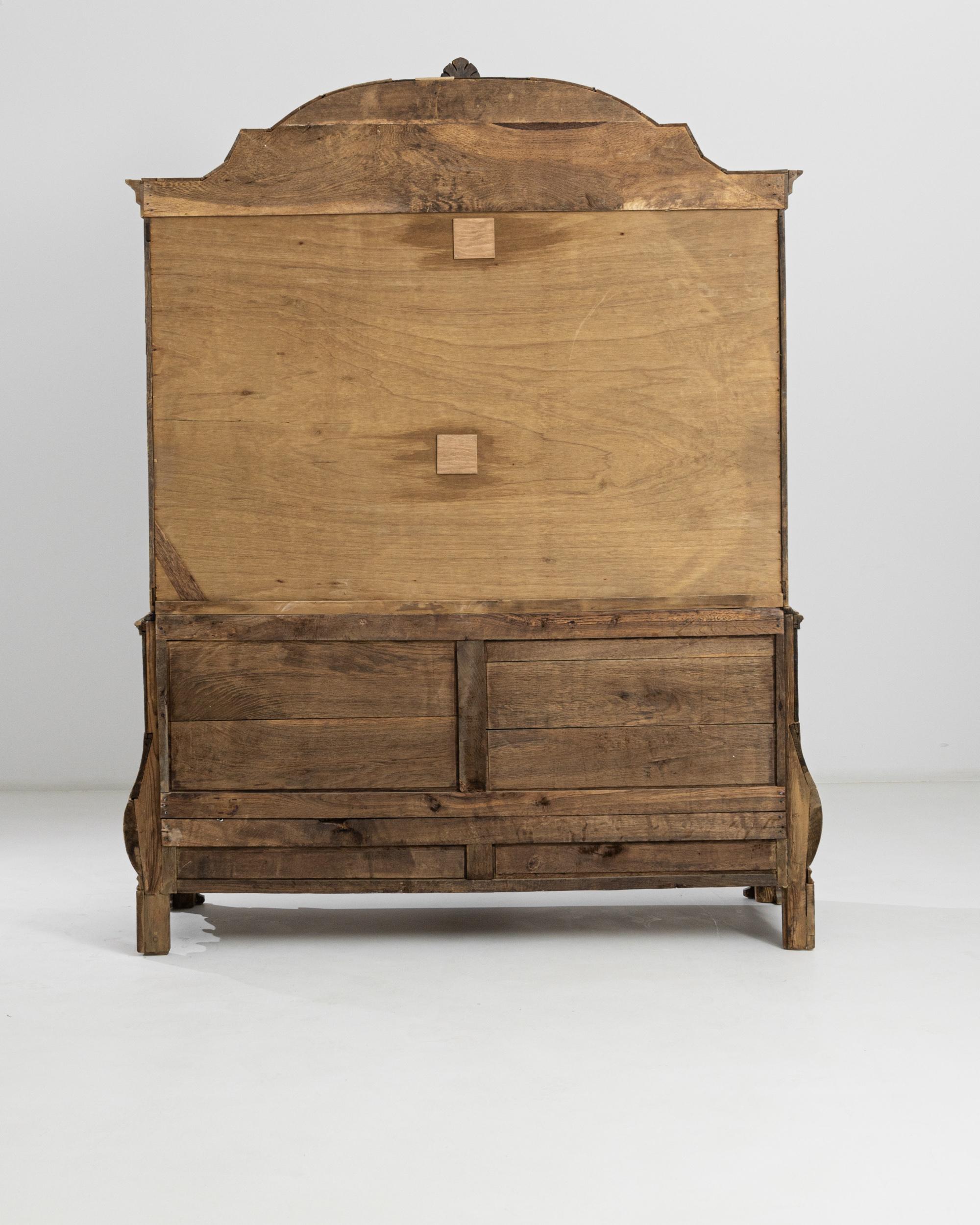 1800s, Dutch Bleached Oak Cabinet 5