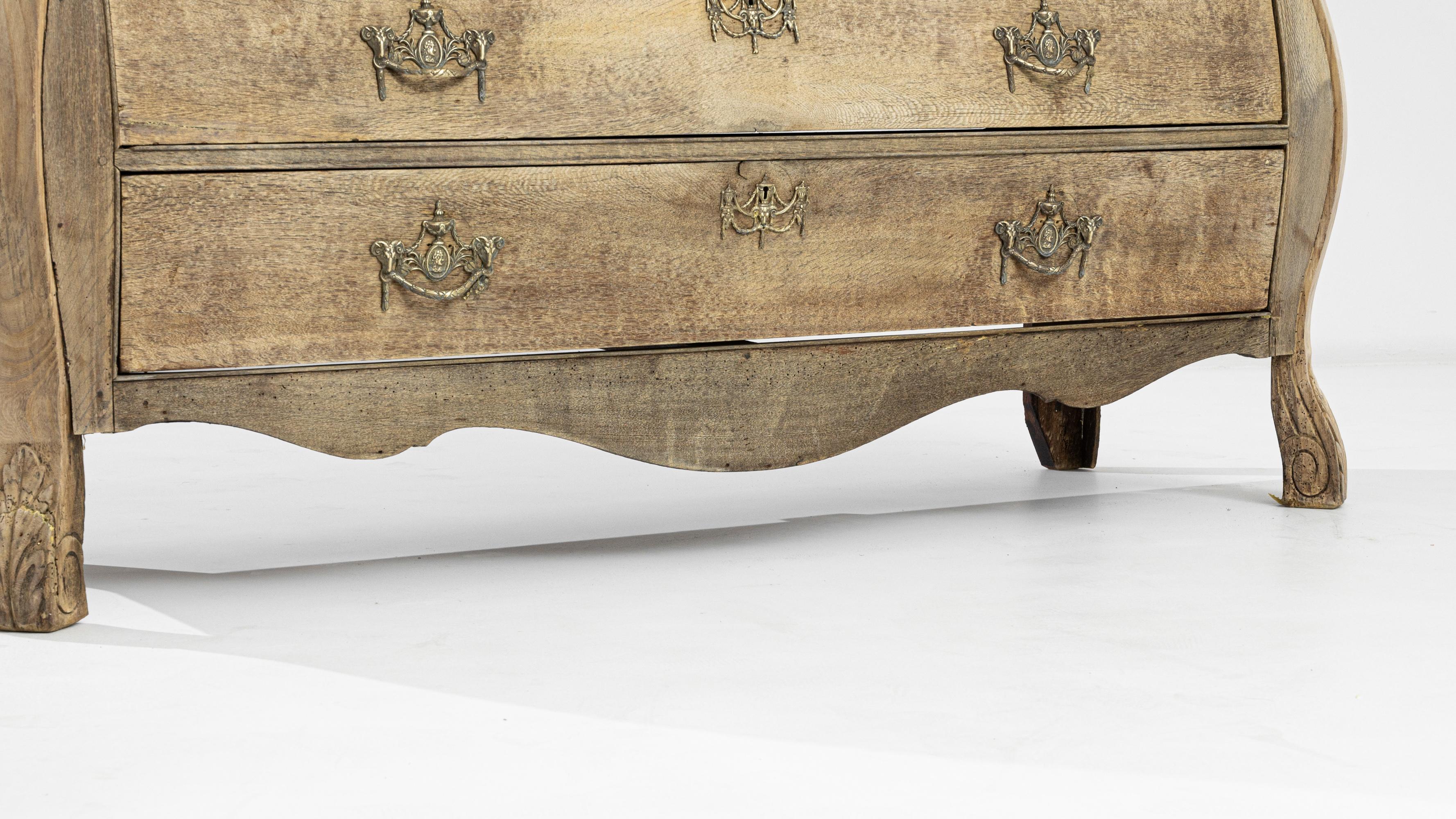 1800s Dutch Bleached Oak Cabinet 2