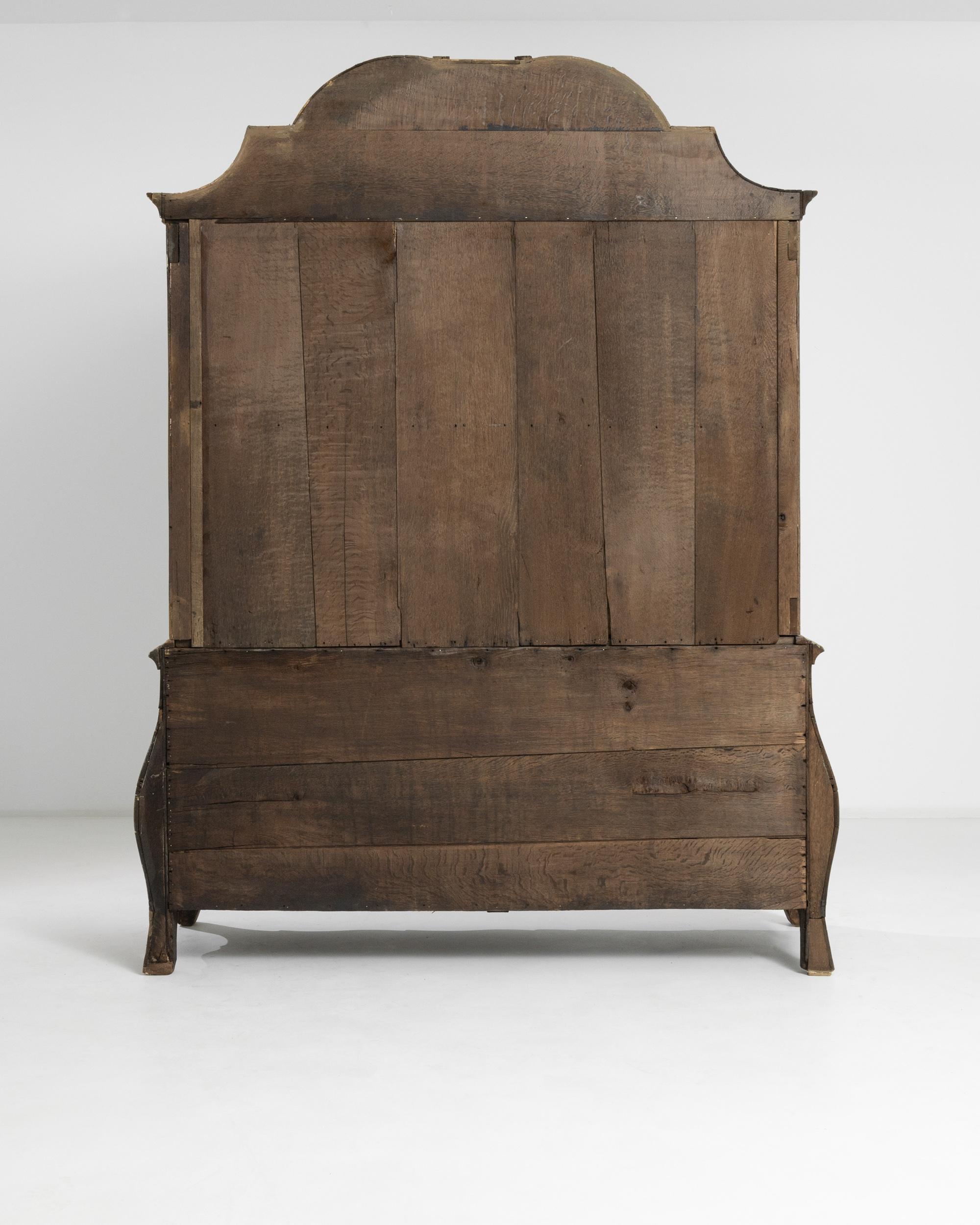 1800s Dutch Bleached Oak Cabinet 7