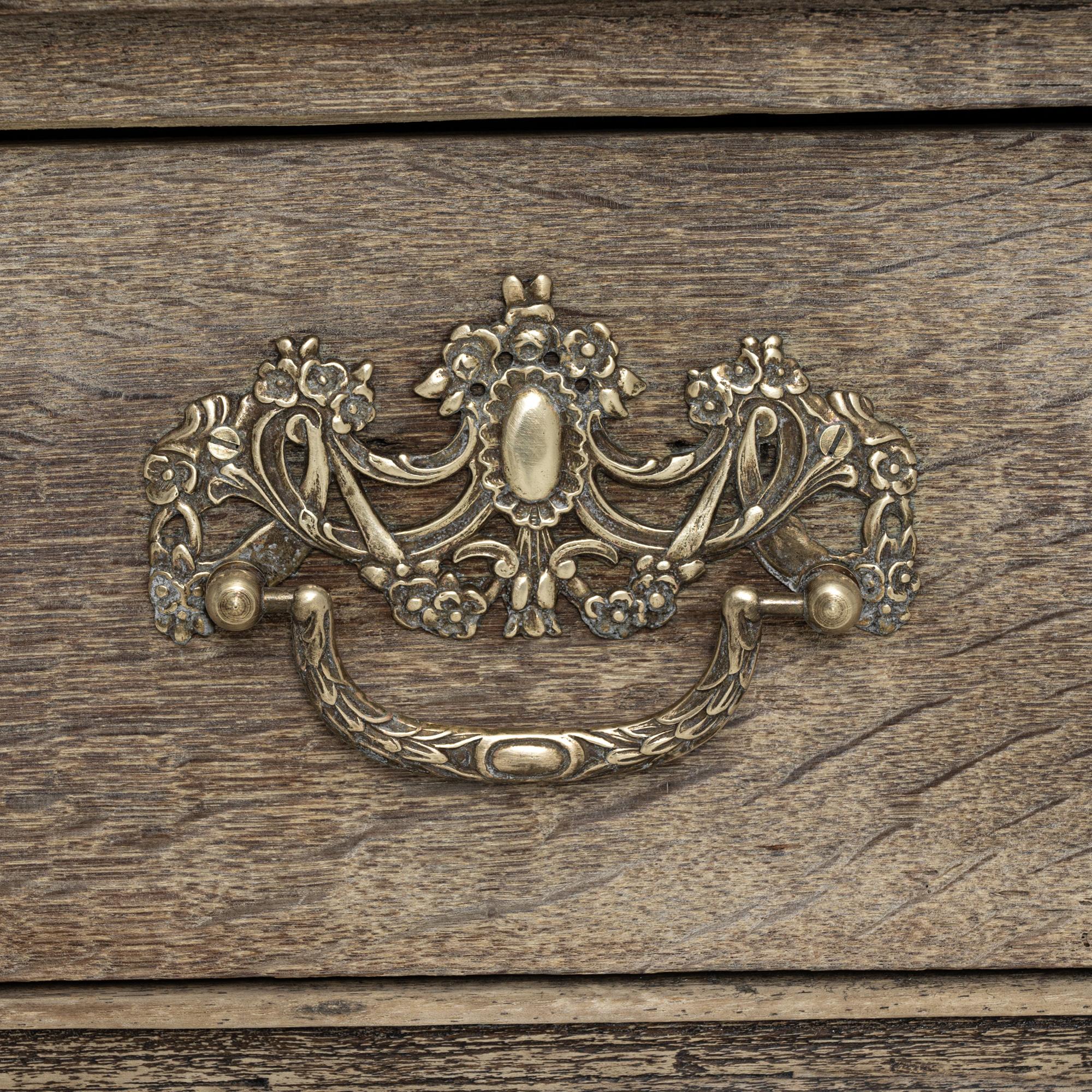 1800s, Dutch Bleached Oak Cabinet 1