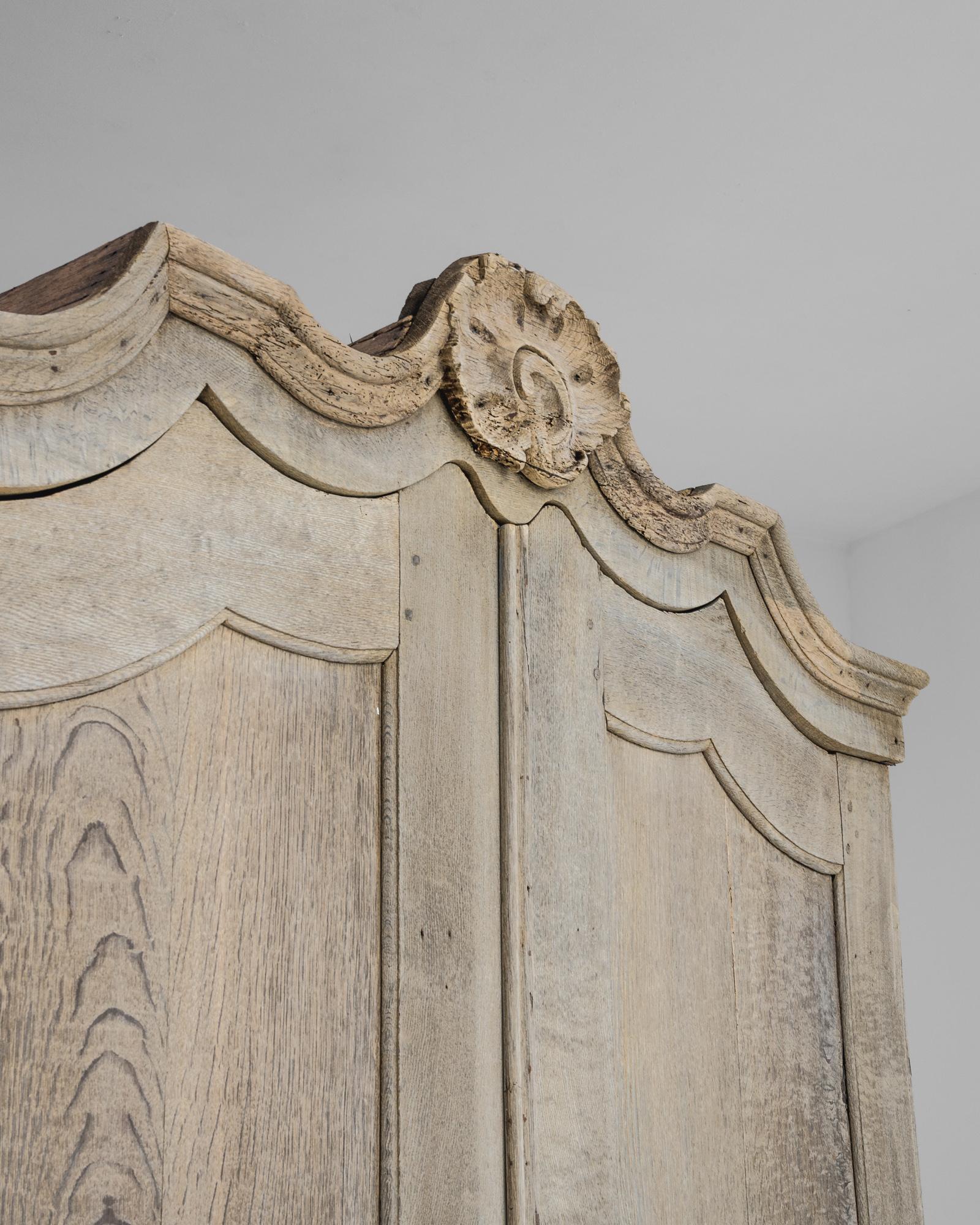 1800s Dutch Bleached Oak Cabinet 2