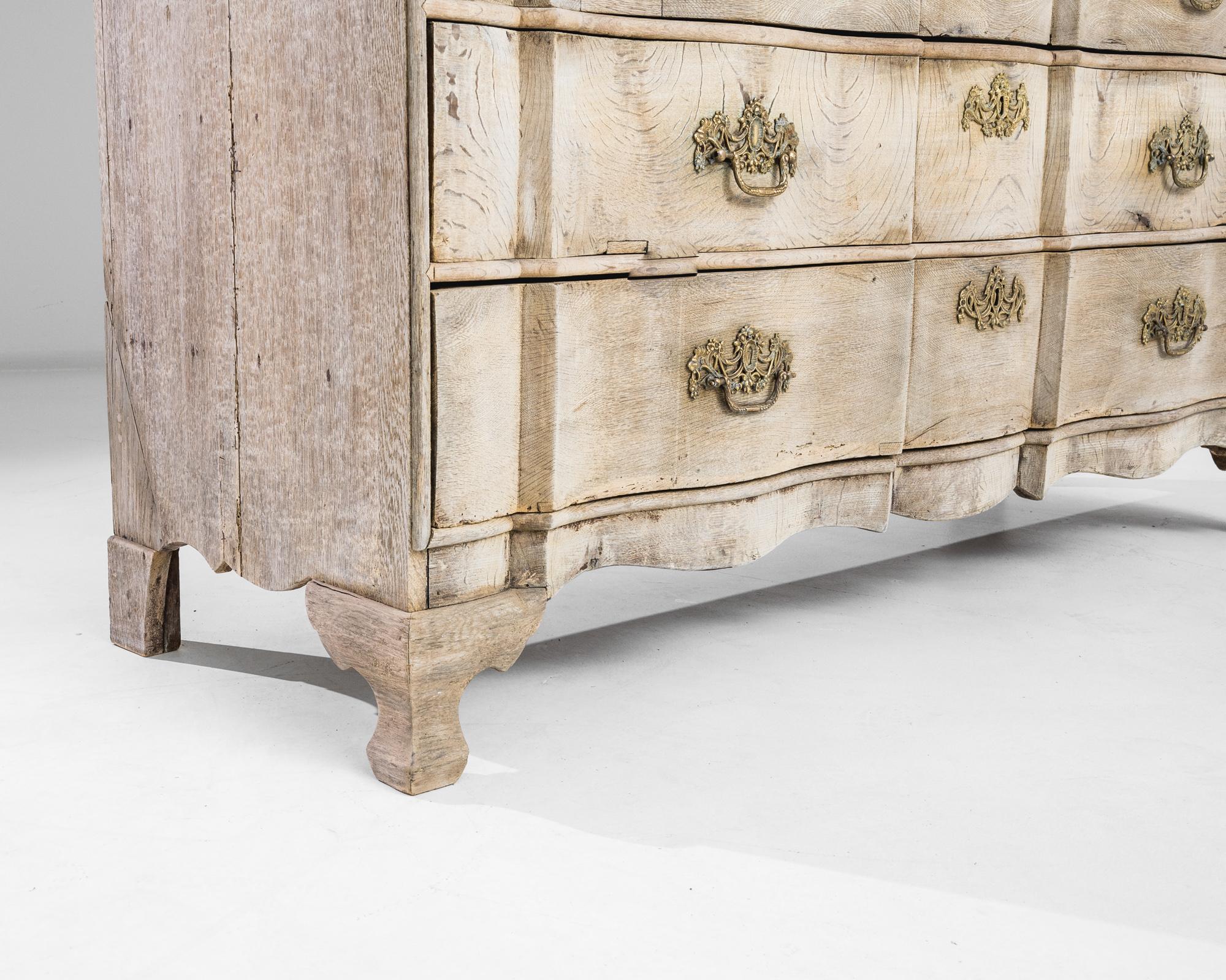 1800s Dutch Bleached Oak Cabinet 3