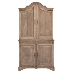 1800s, Dutch Bleached Oak Cabinet