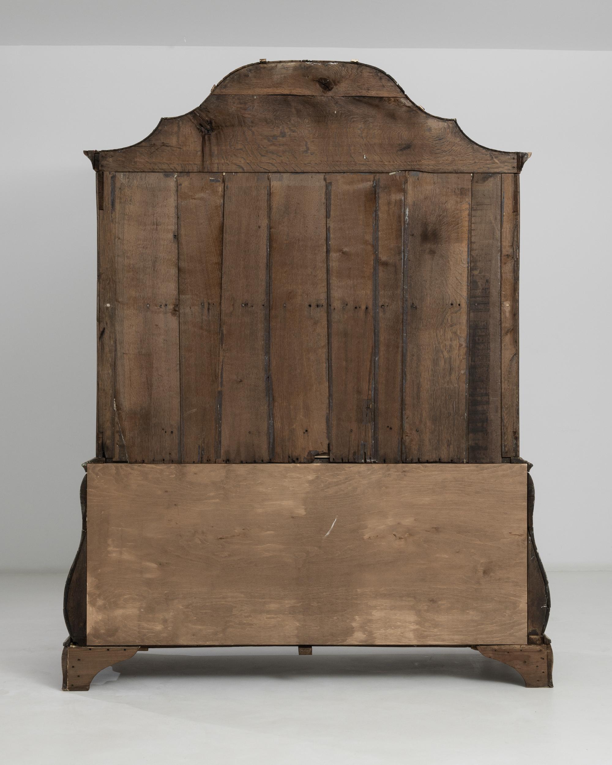 1800s Dutch Oak Vitrine For Sale 4