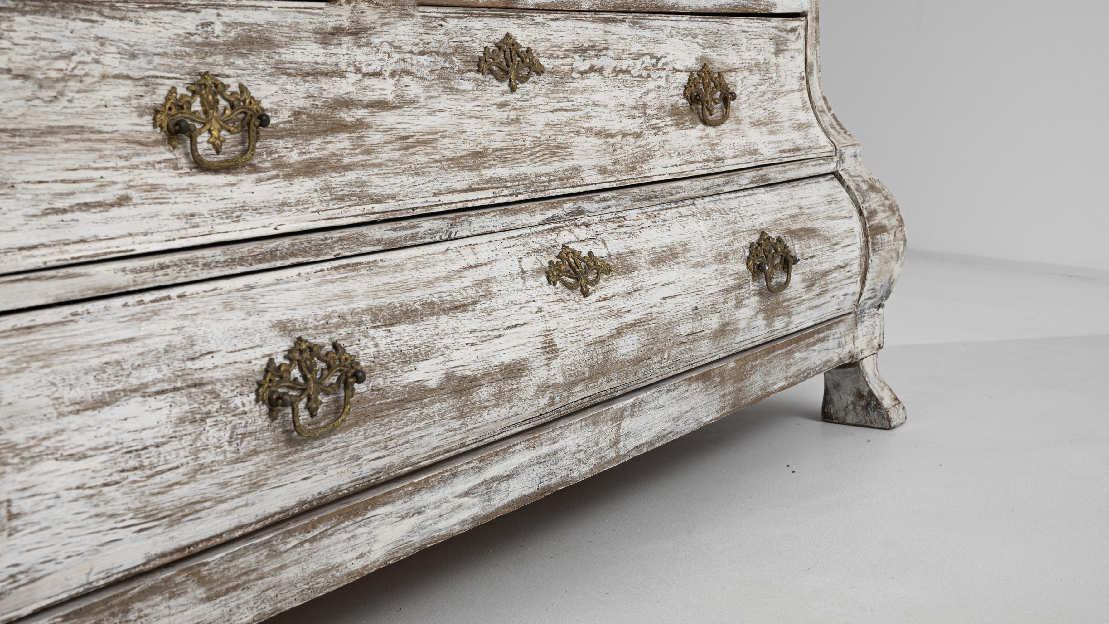1800s Dutch White Painted Oak Cabinet 7