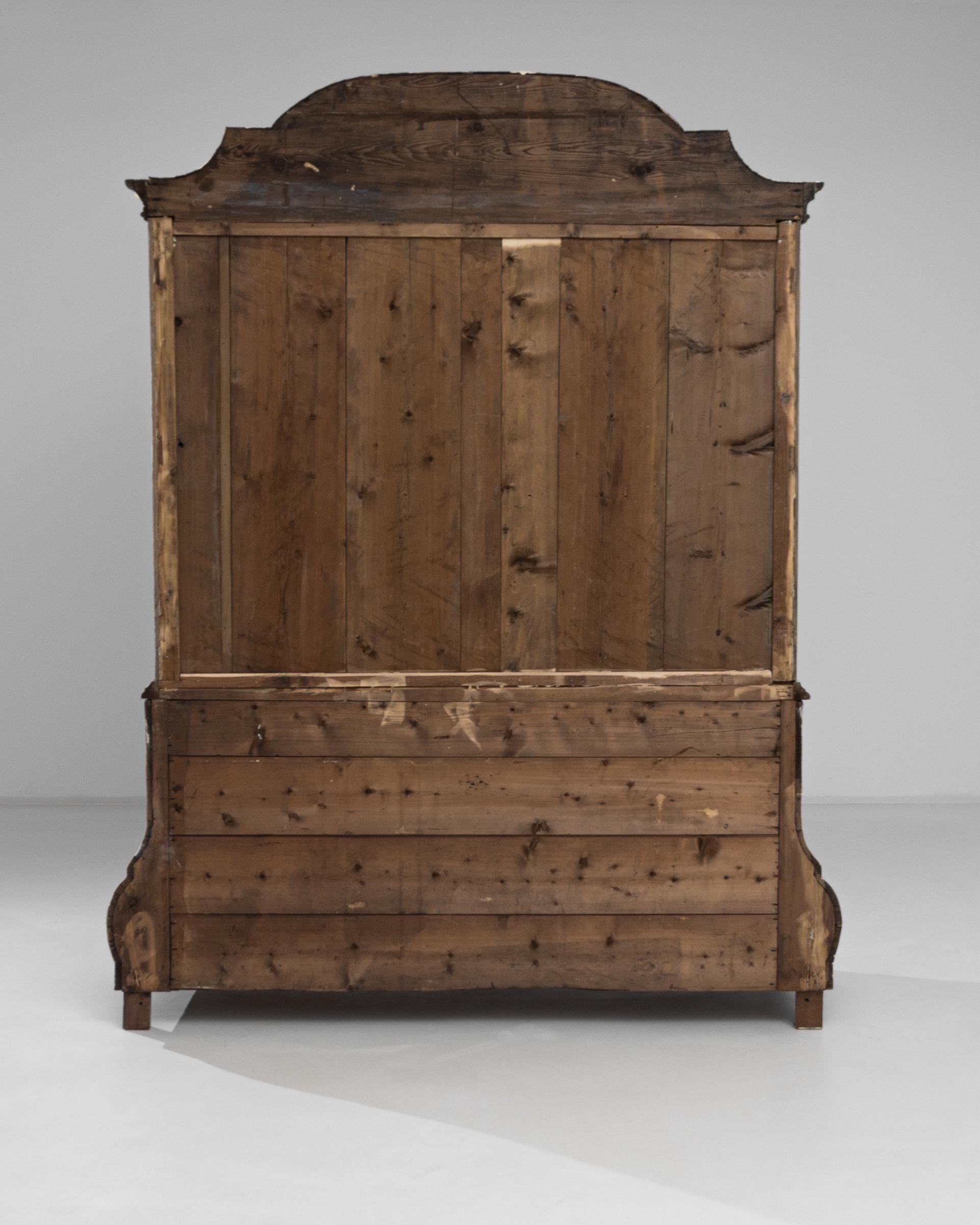1800s Dutch White Painted Oak Cabinet 10