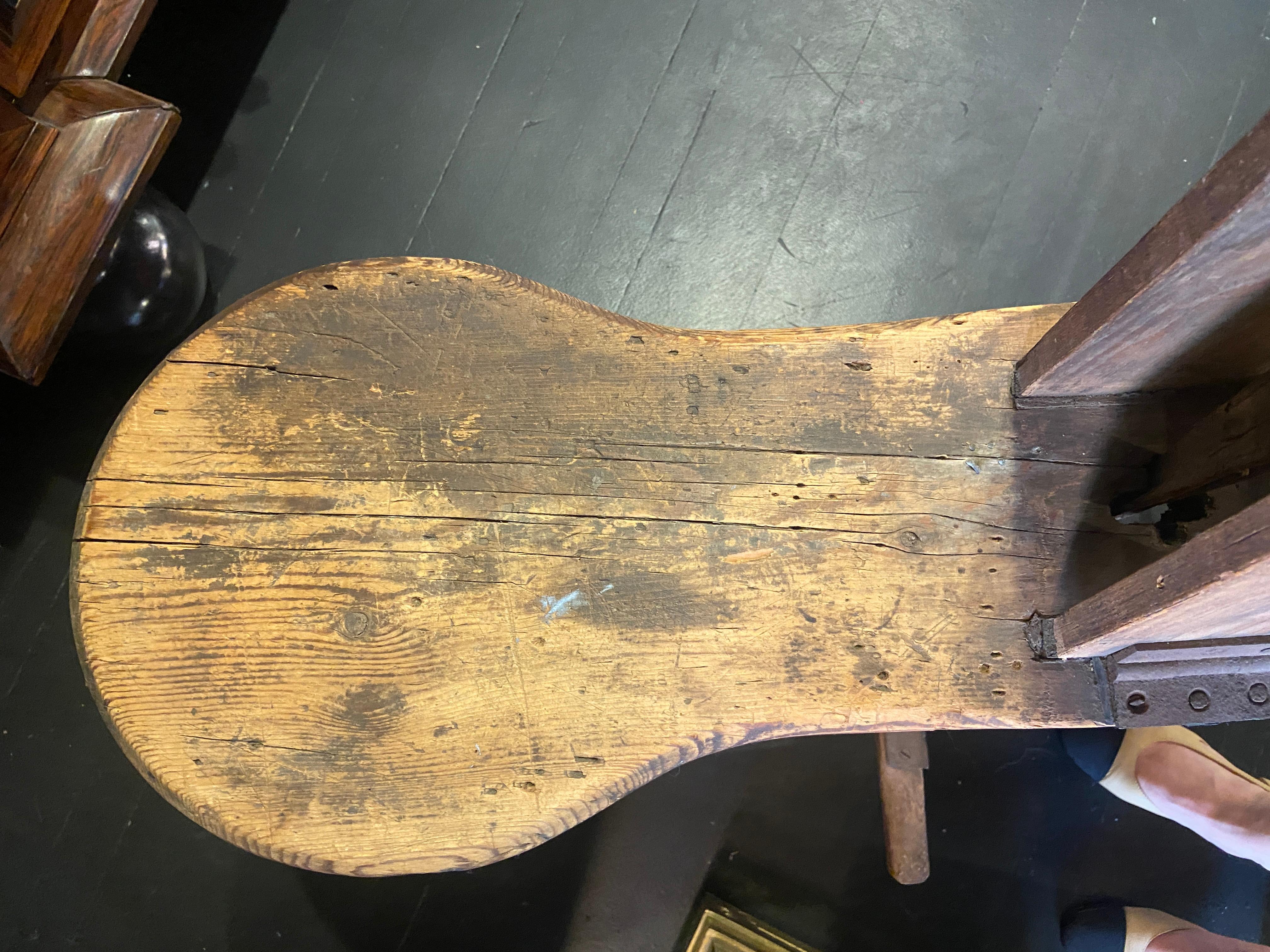 1800s Early Cobblers Bench In Distressed Condition For Sale In Hudson, NY