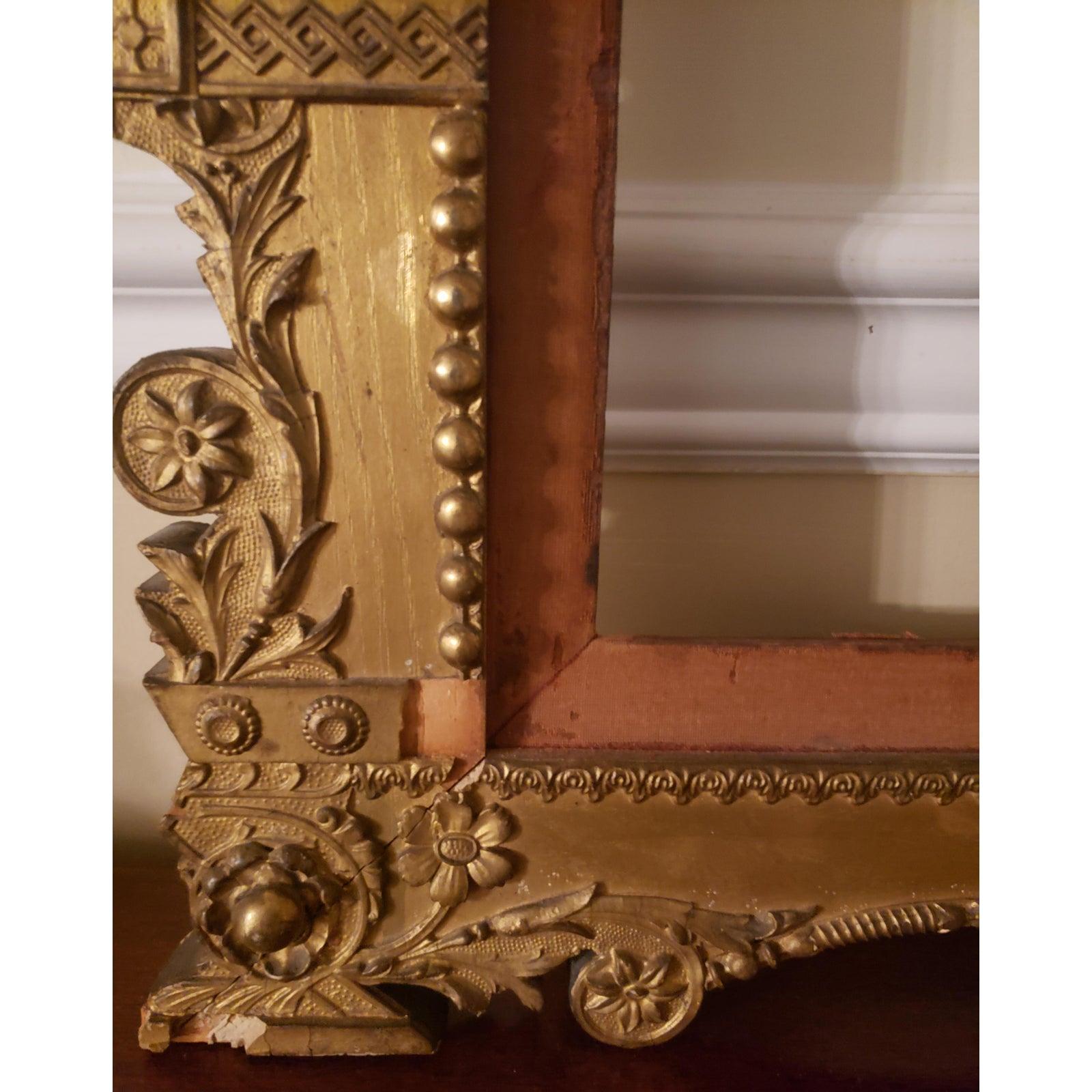 Rococo 1800s Edward Klauber Wood and Ormolu Ornate Picture Frame For Sale
