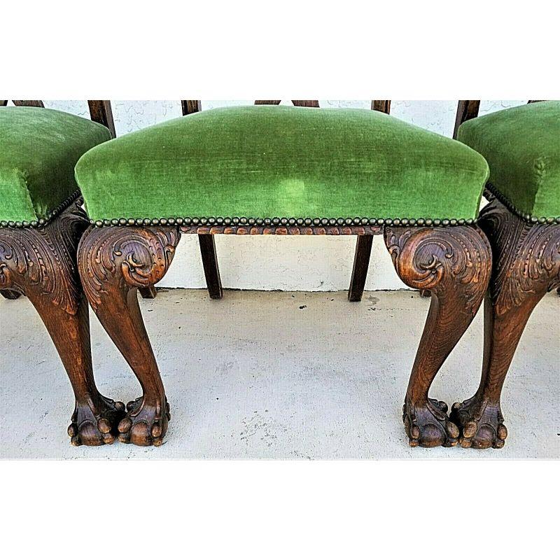 For FULL item description be sure to click on CONTINUE READING at the bottom of this listing.

Offering One Of Our Recent Palm Beach Estate Fine Furniture Acquisitions Of A
Set of (5) Antique 1800's English Oak Hand Carved Ball Claw Chippendale
