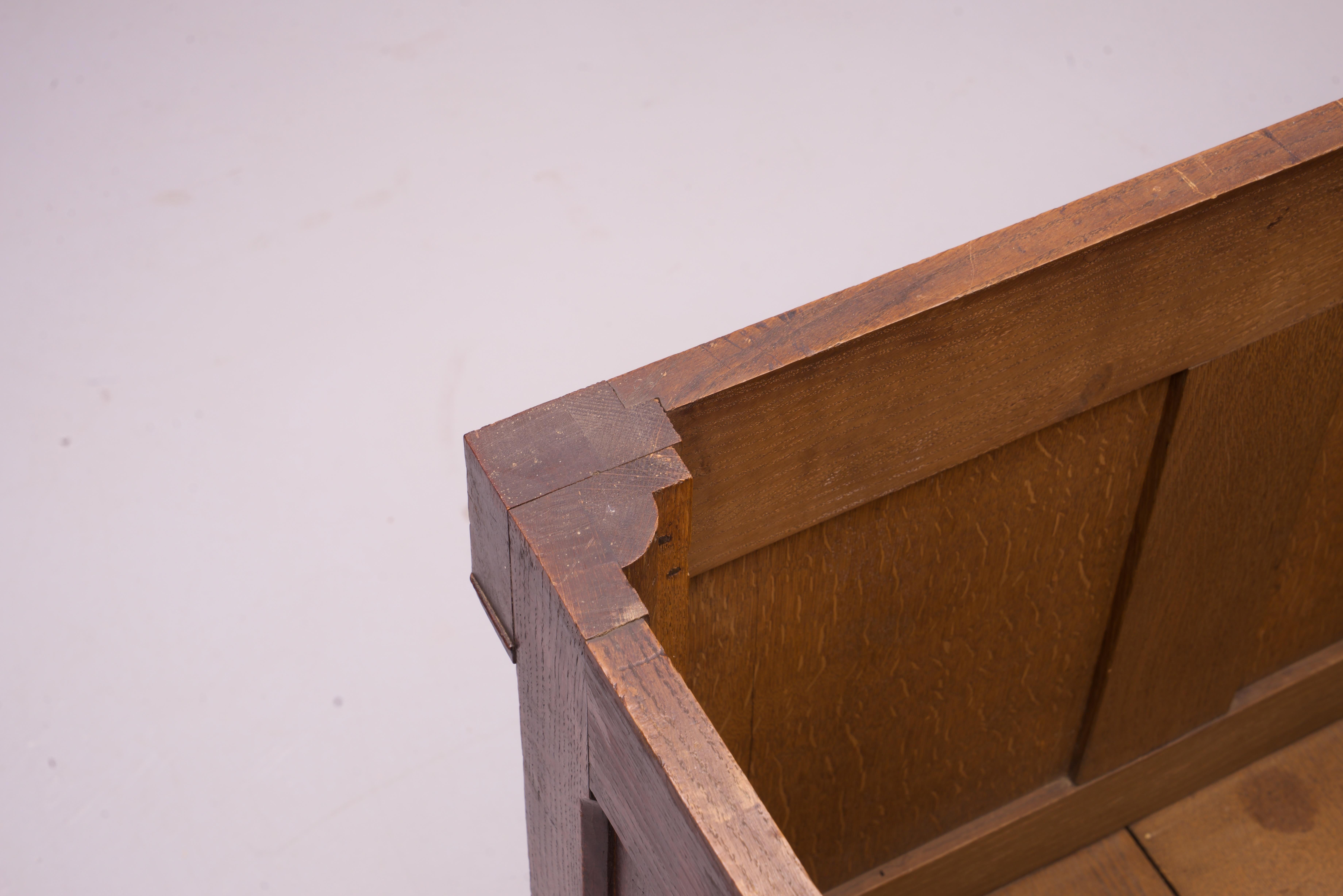 1800s Lancashire Oak Mule Chest Trunk Blanket Box Antique Cabinet Credenza For Sale 2