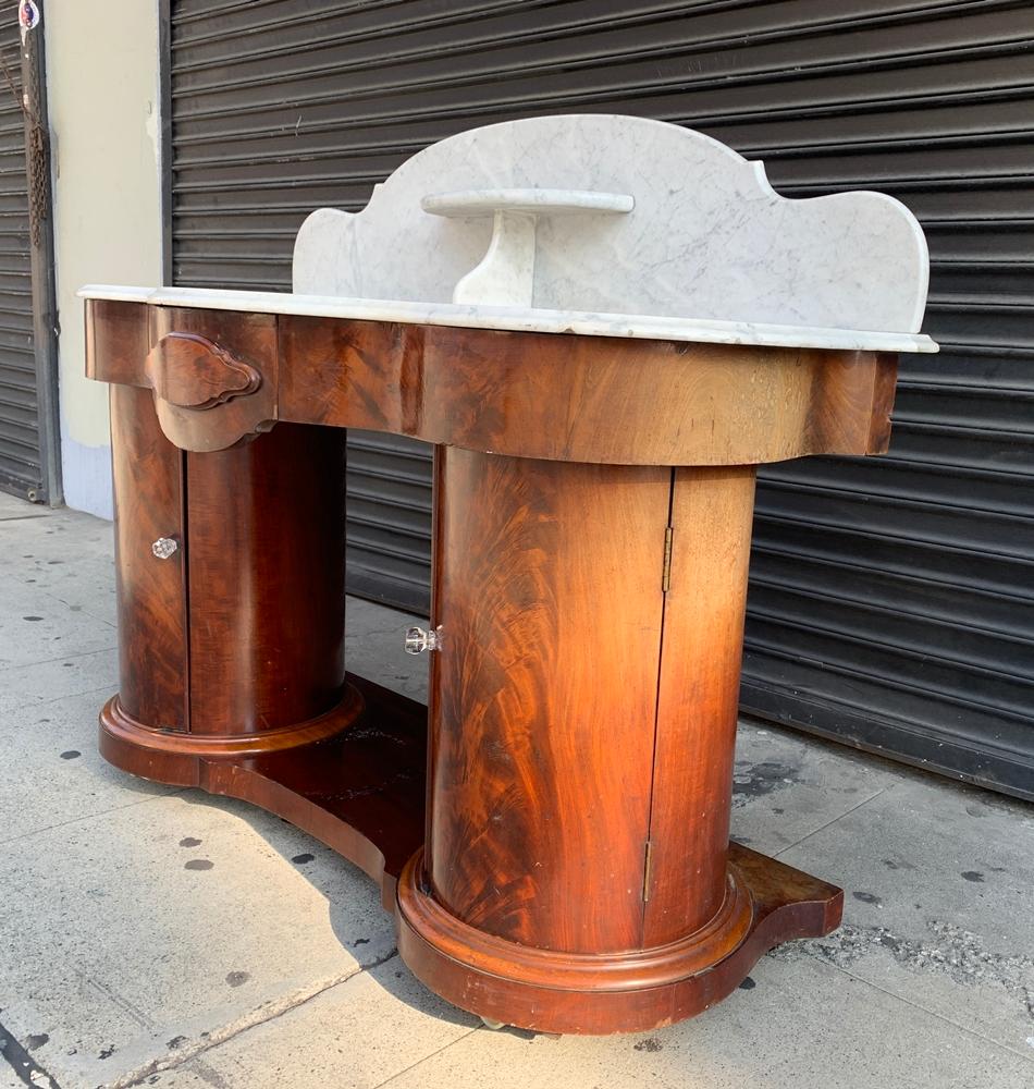 1800s Entry Table with Marble Top by F. Danby's of Leeds For Sale 3