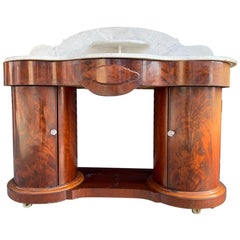 Used 1800s Entry Table with Marble Top by F. Danby's of Leeds