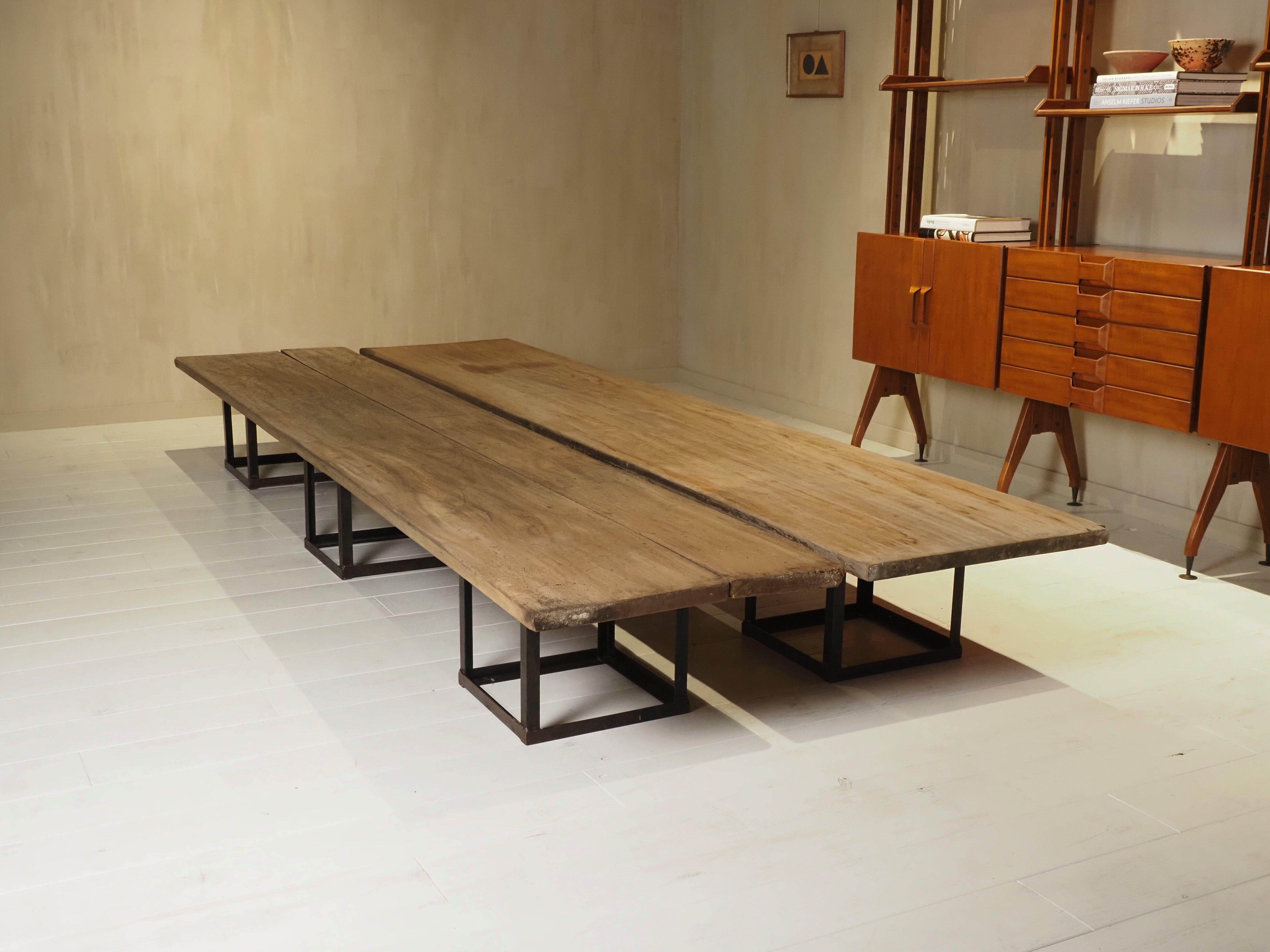 1800's Exceptional pair of extra-long coffee tables For Sale 14