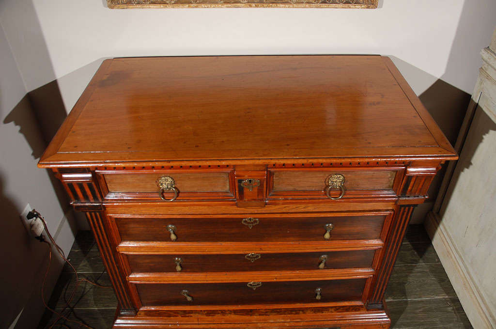 1800s Five-Drawer Dutch Chest in Fruitwood 4
