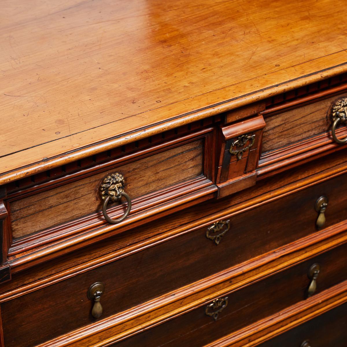 1800s Five-Drawer Dutch Chest in Fruitwood In Good Condition In Los Angeles, CA