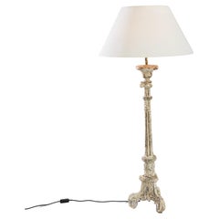 Antique 1800s French Wooden Floor Lamp