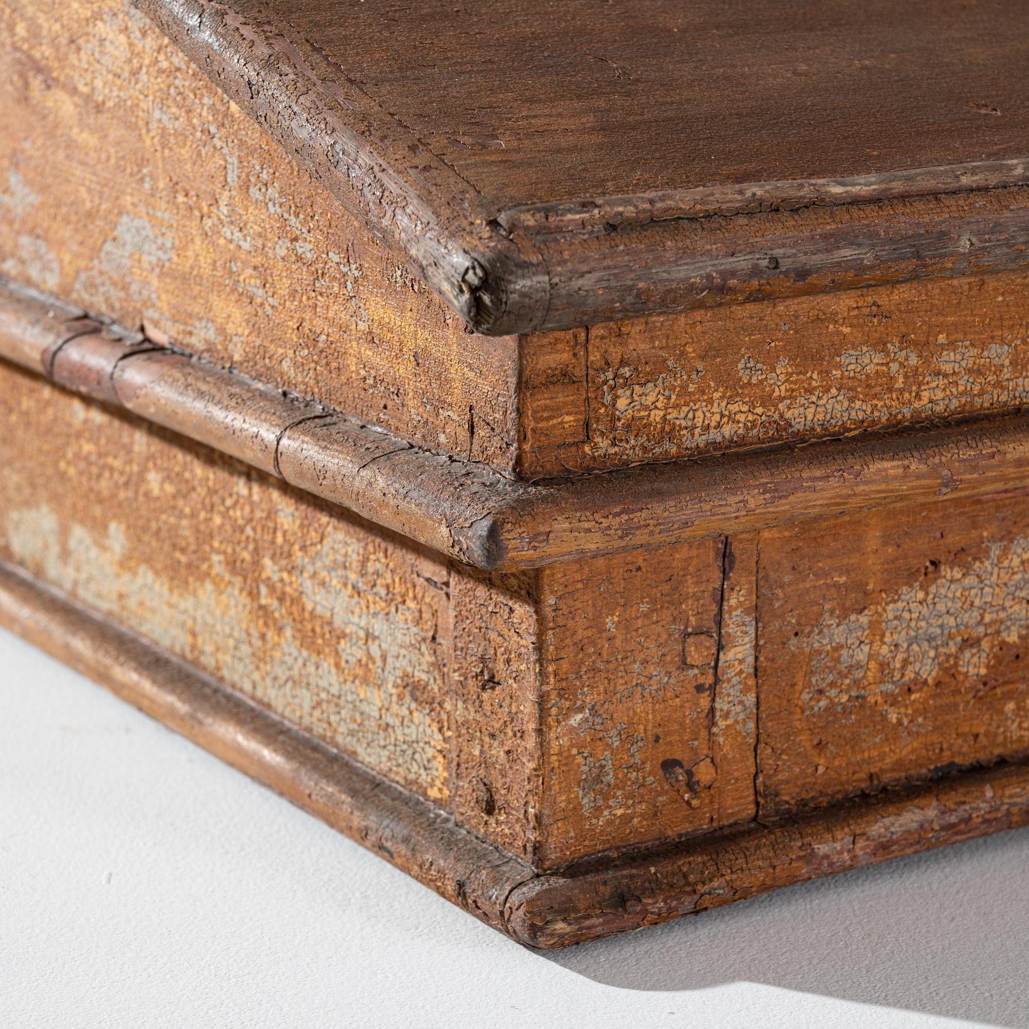 Métal Écritoire français ancien patiné des années 1800