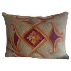 1800s French Aubusson Tapestry Pillow
