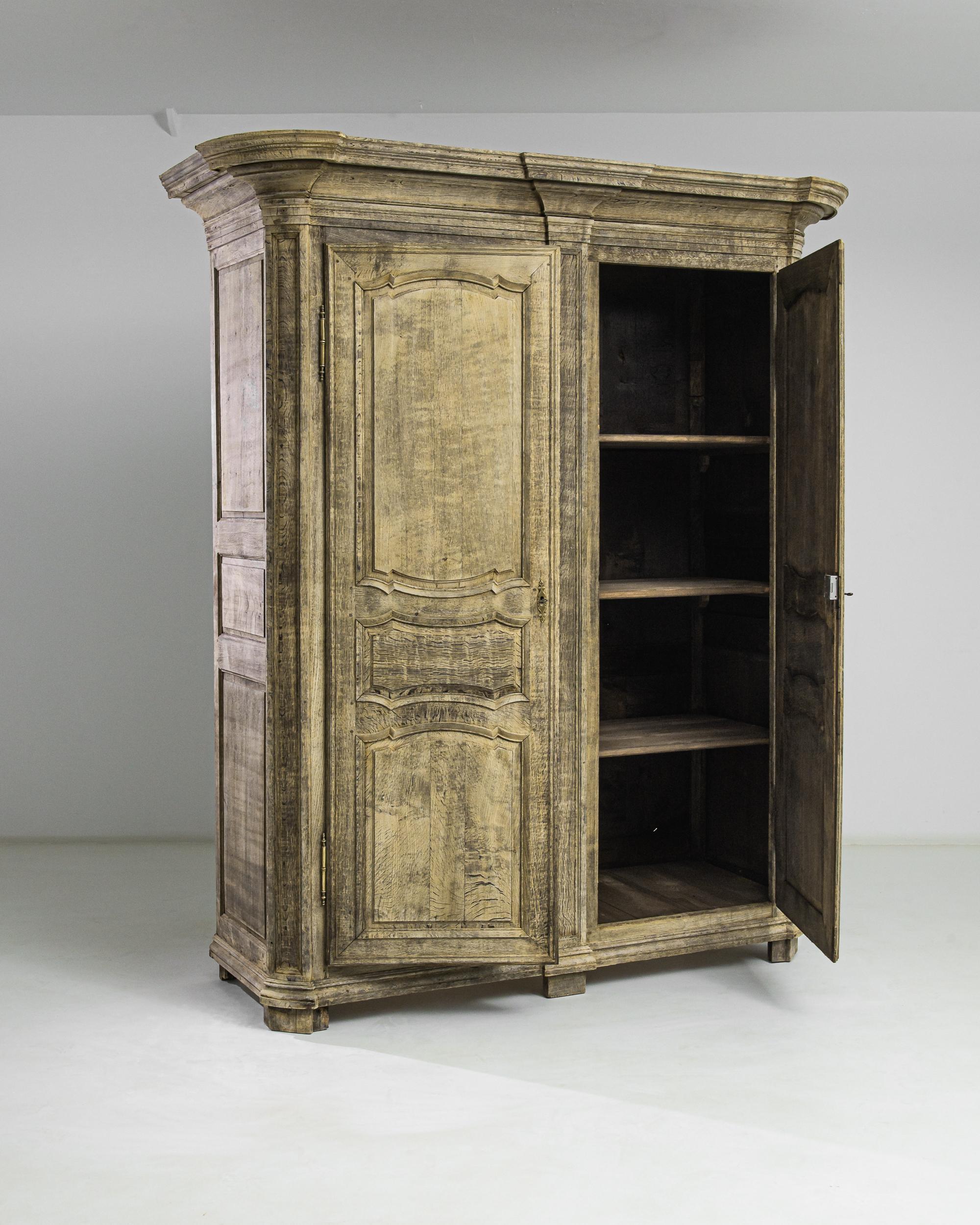 1800s, French, Bleached Oak Armoire 5