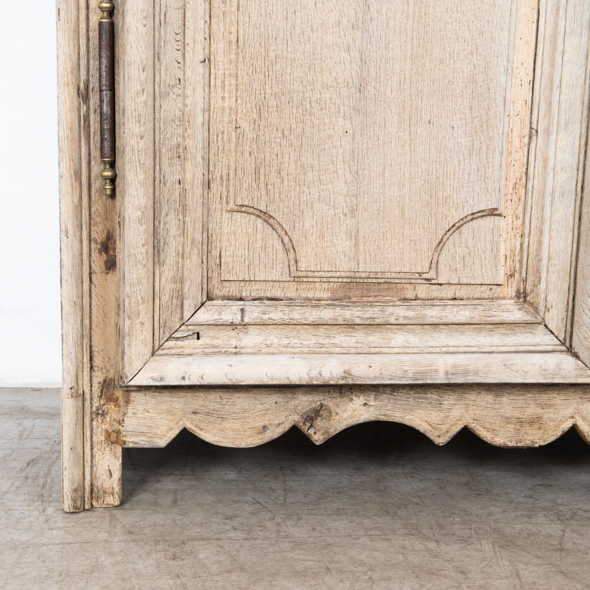 1800s French Bleached Oak Armoire 6