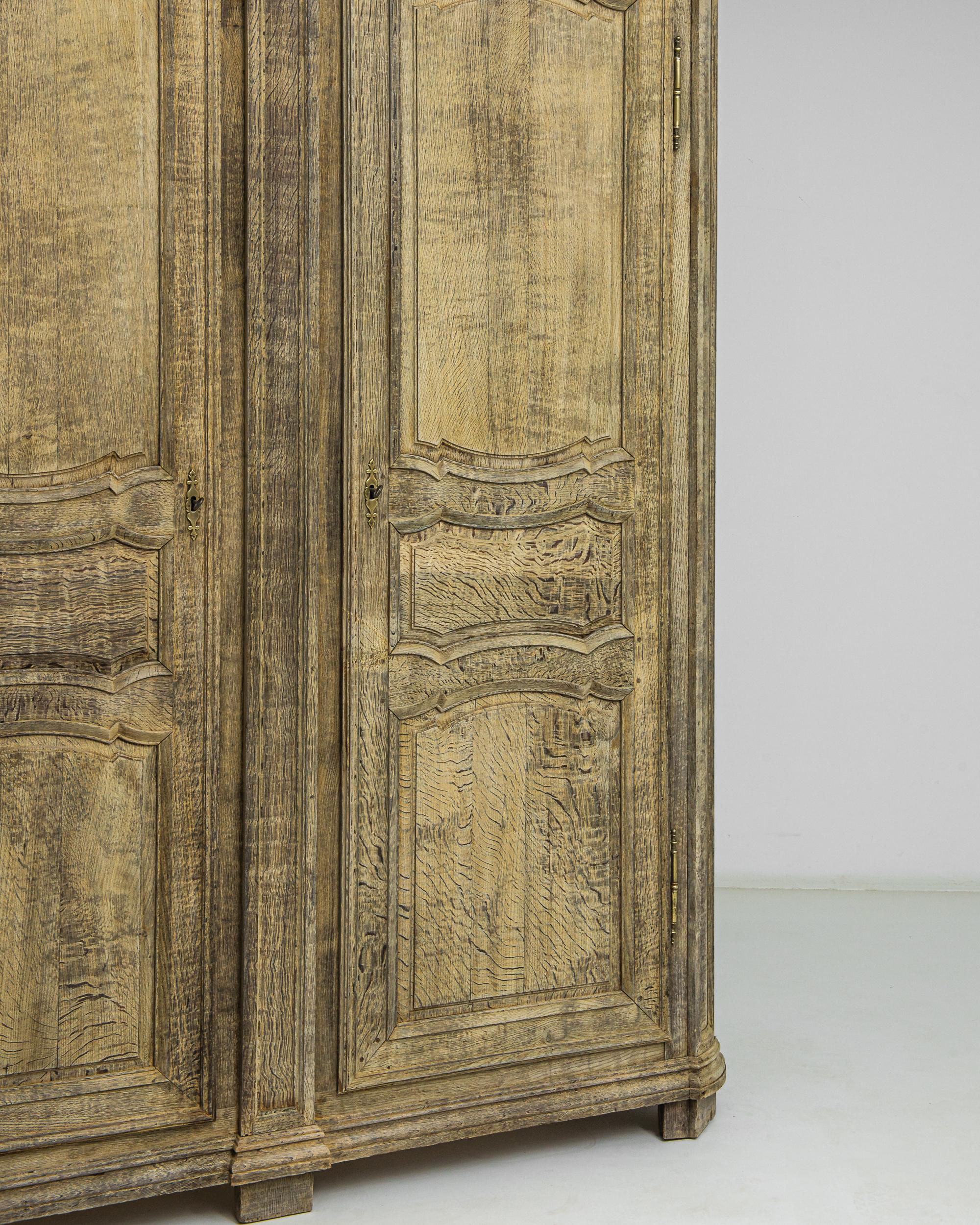 1800s, French, Bleached Oak Armoire 6