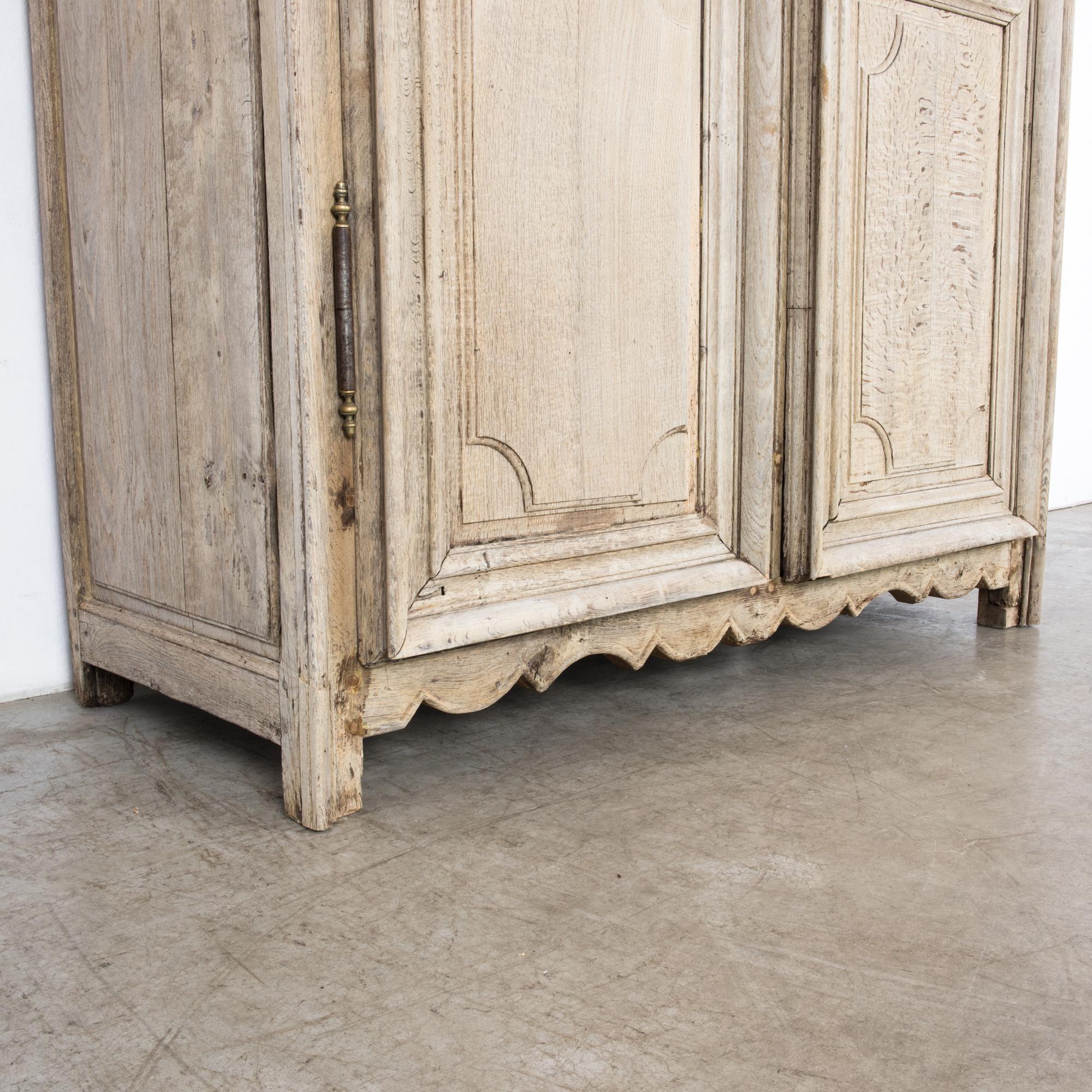 1800s French Bleached Oak Armoire 7