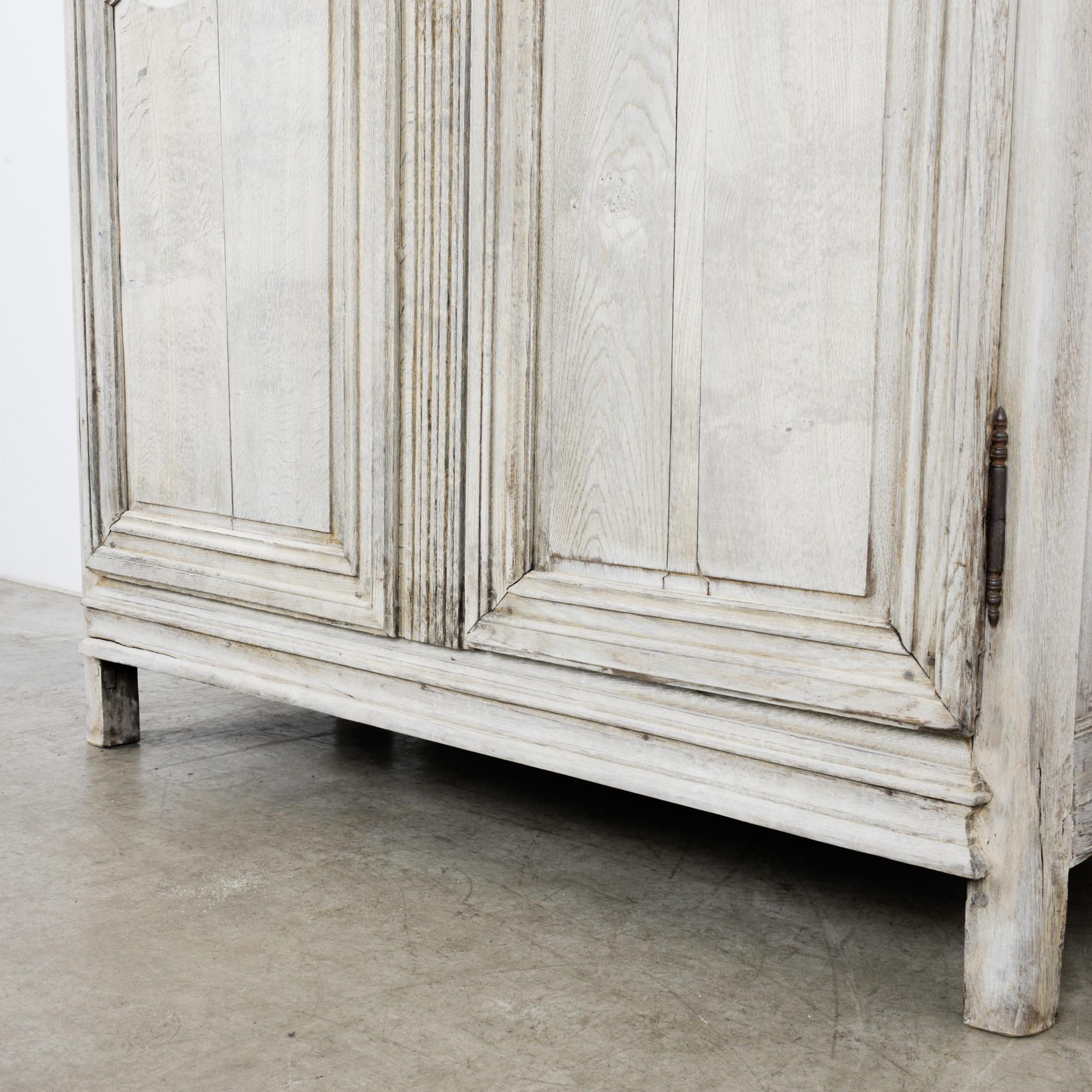 1800s French Bleached Oak Armoire 6
