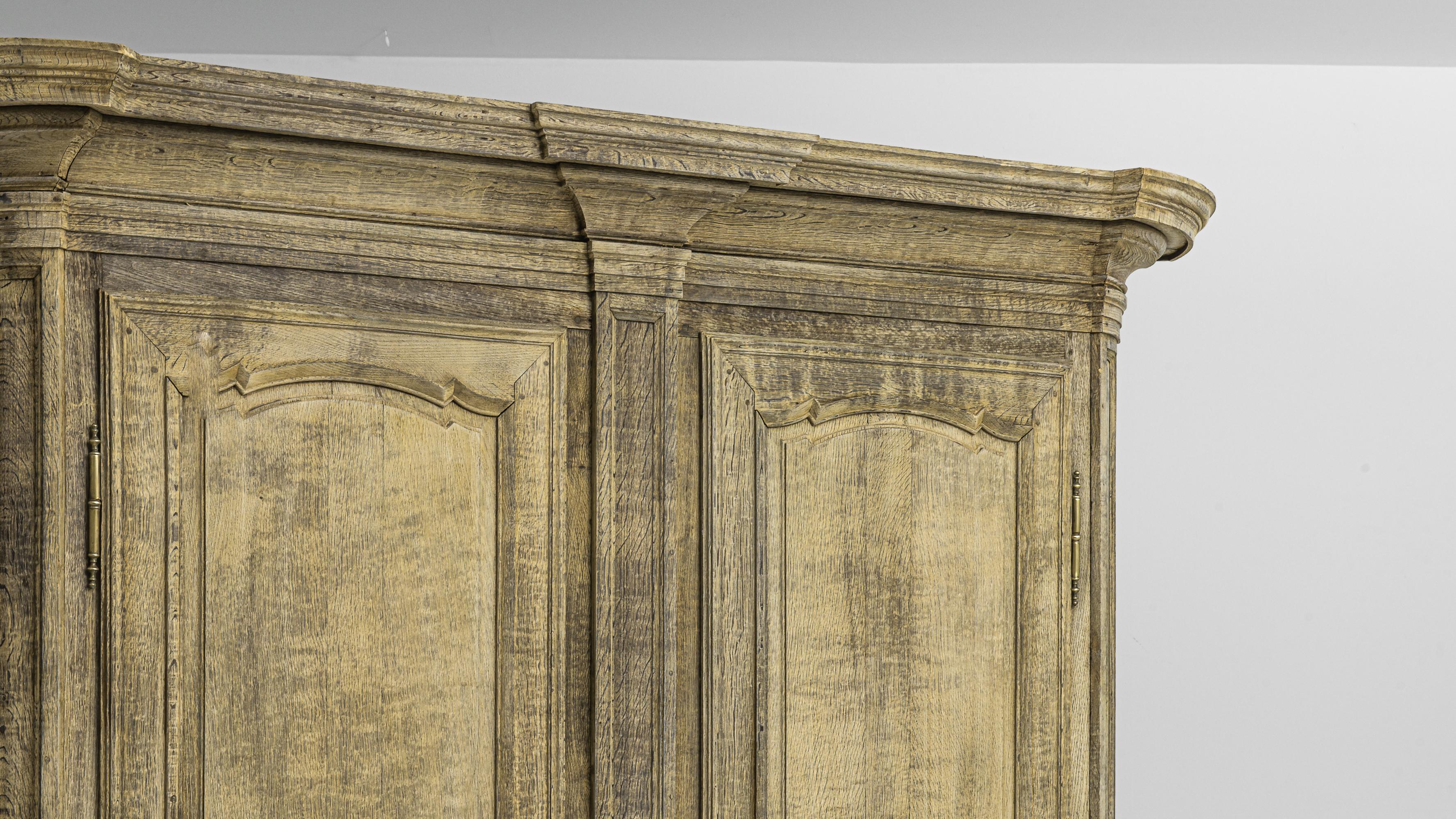 19th Century 1800s, French, Bleached Oak Armoire