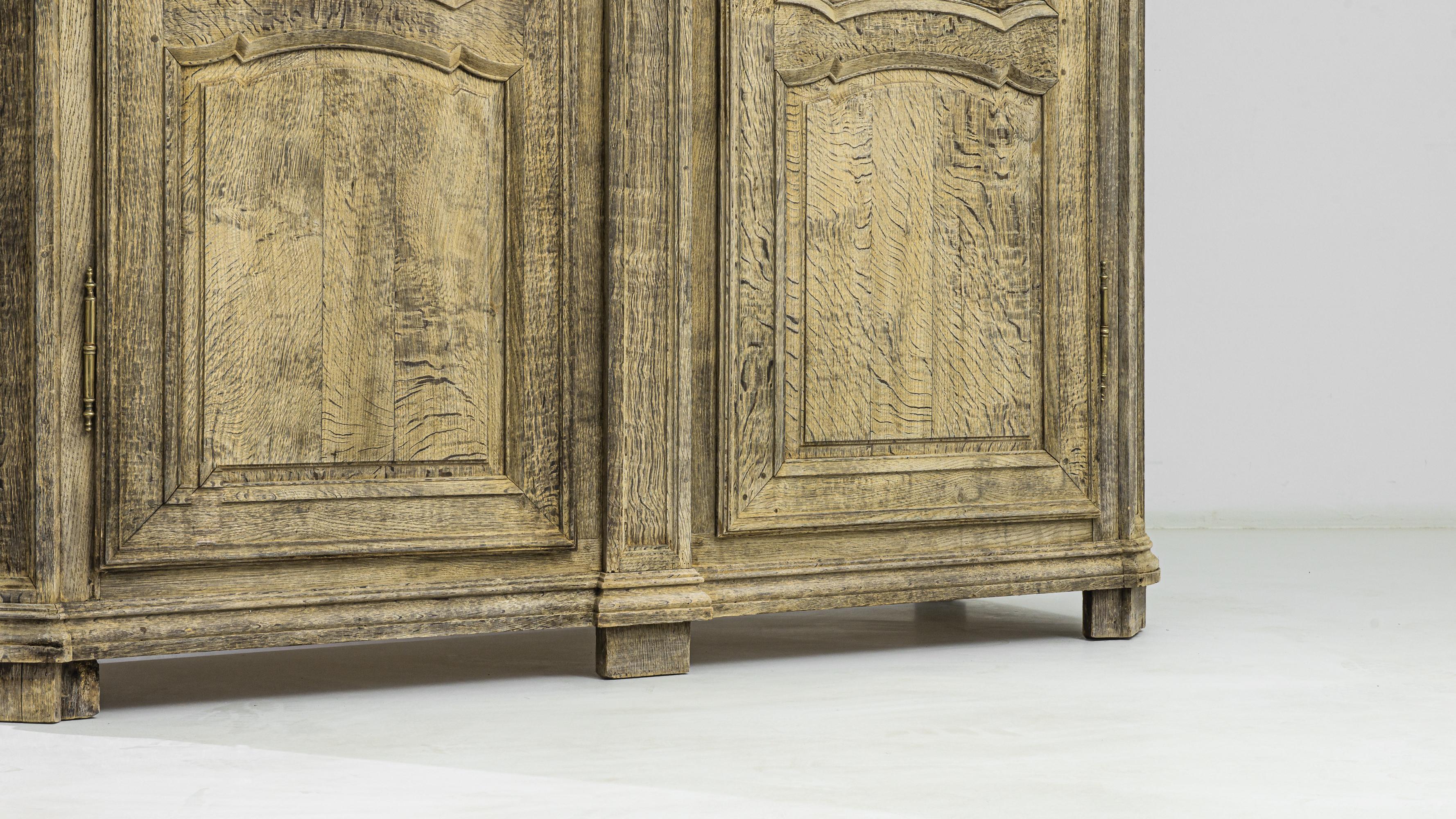 1800s, French, Bleached Oak Armoire 1