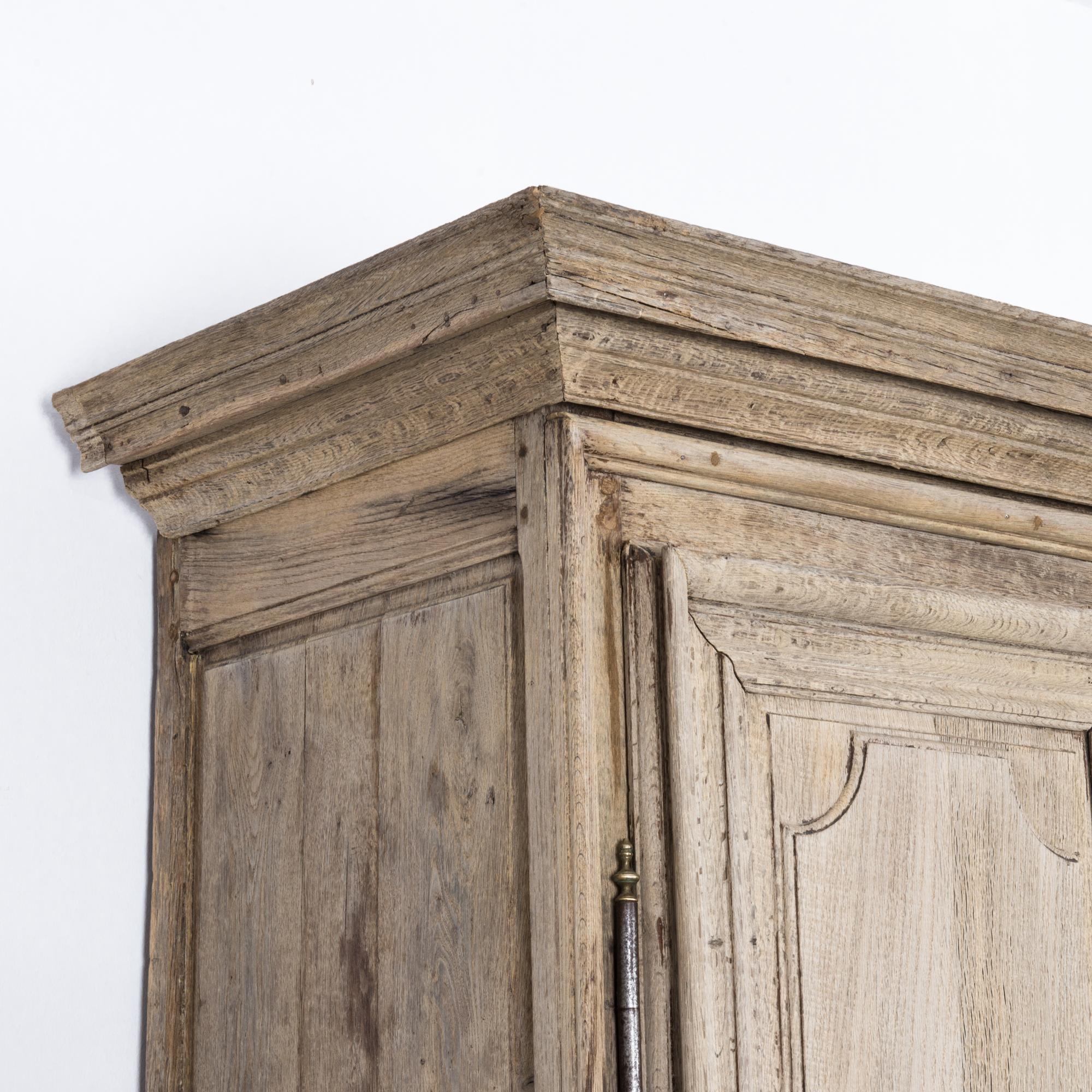 1800s French Bleached Oak Armoire 2
