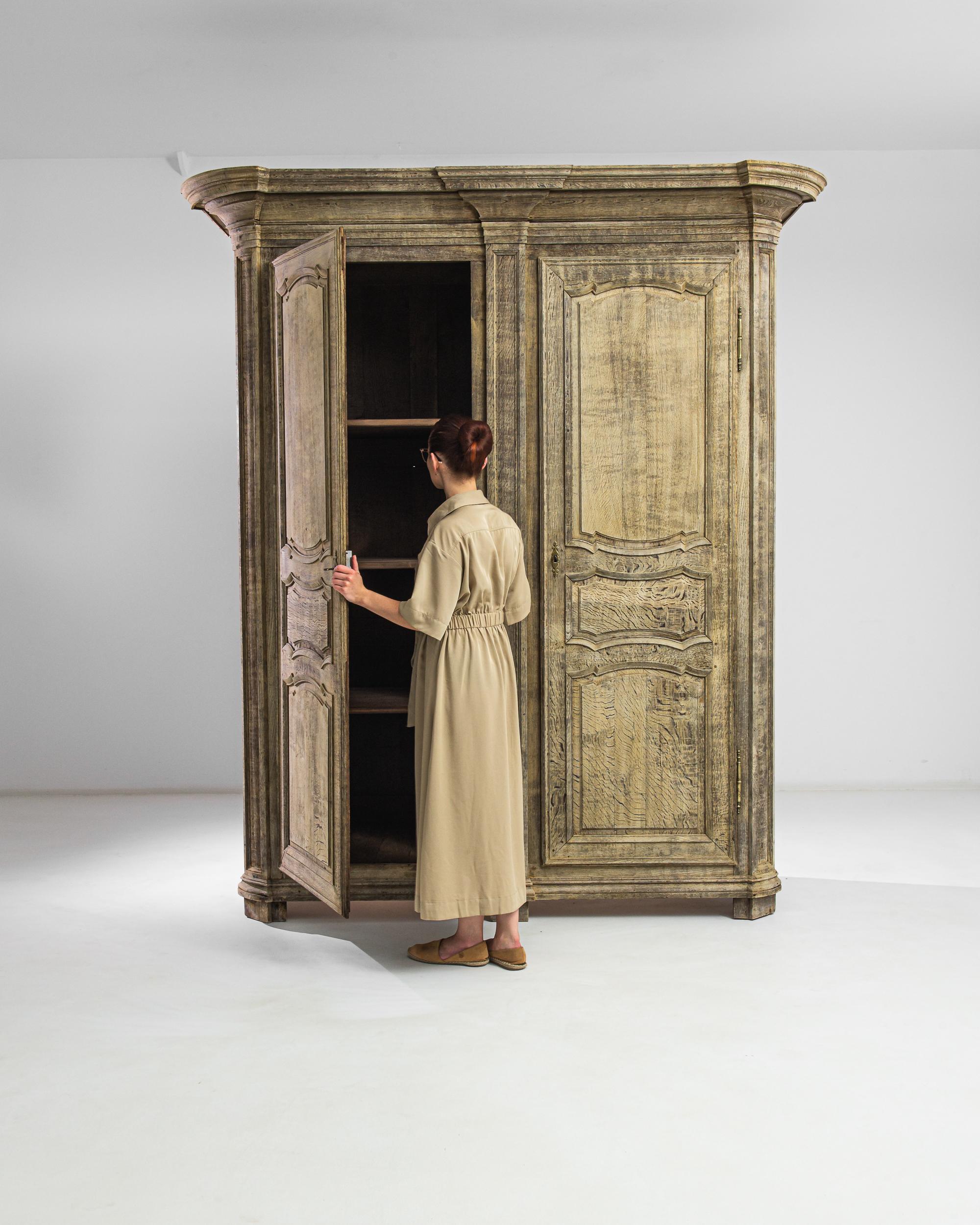 1800s, French, Bleached Oak Armoire 3