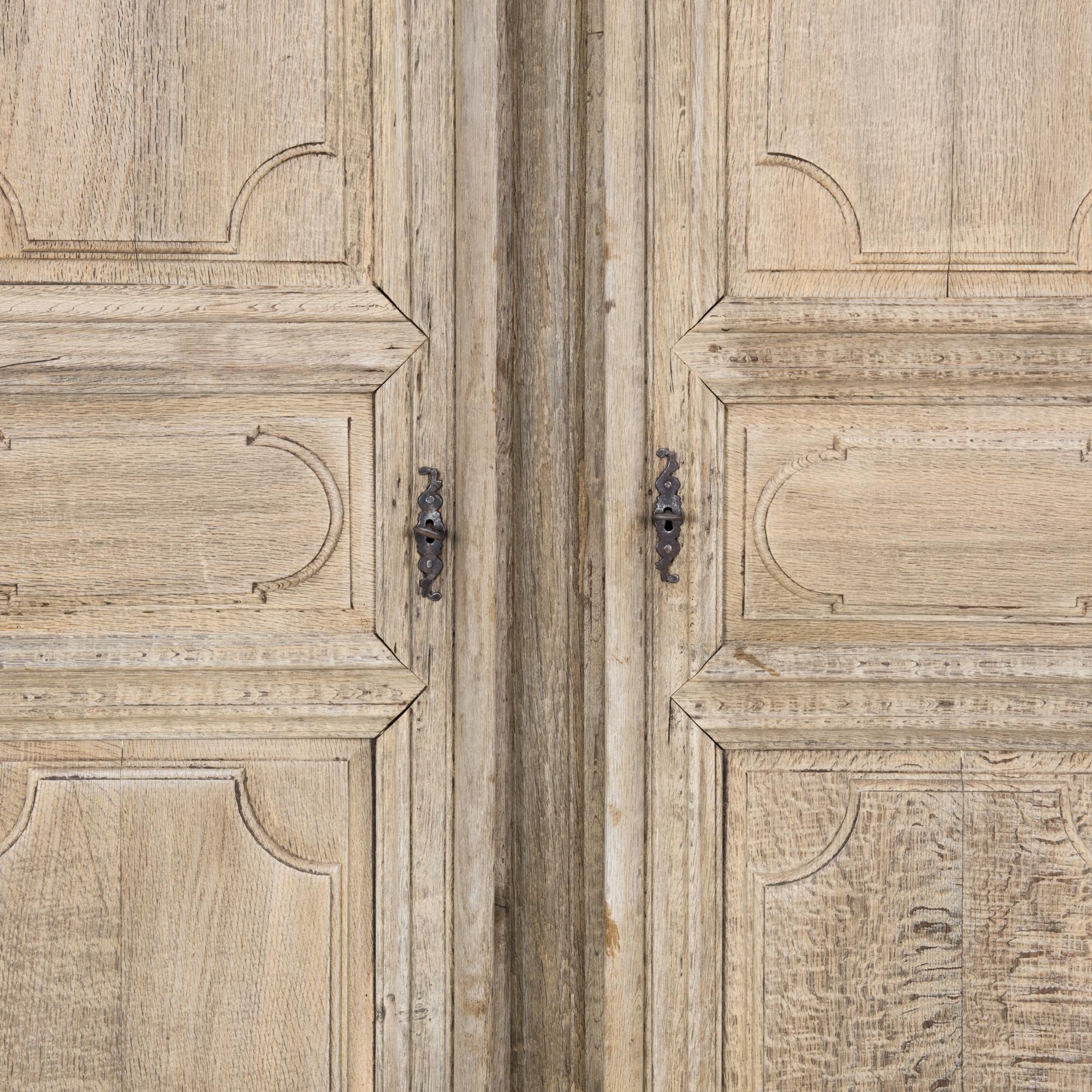 1800s French Bleached Oak Armoire 4