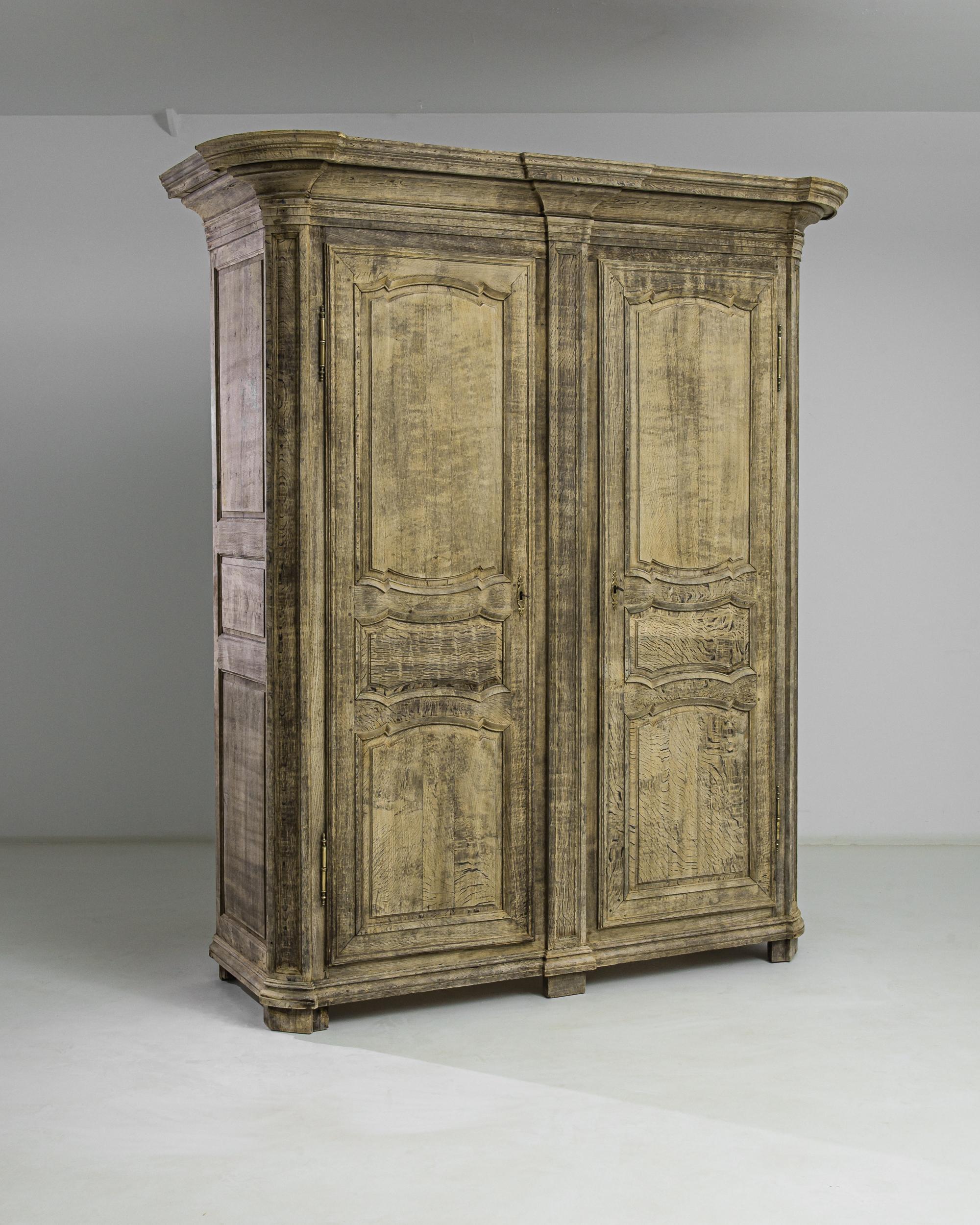 1800s, French, Bleached Oak Armoire 4