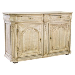1800s French Bleached Oak Buffet