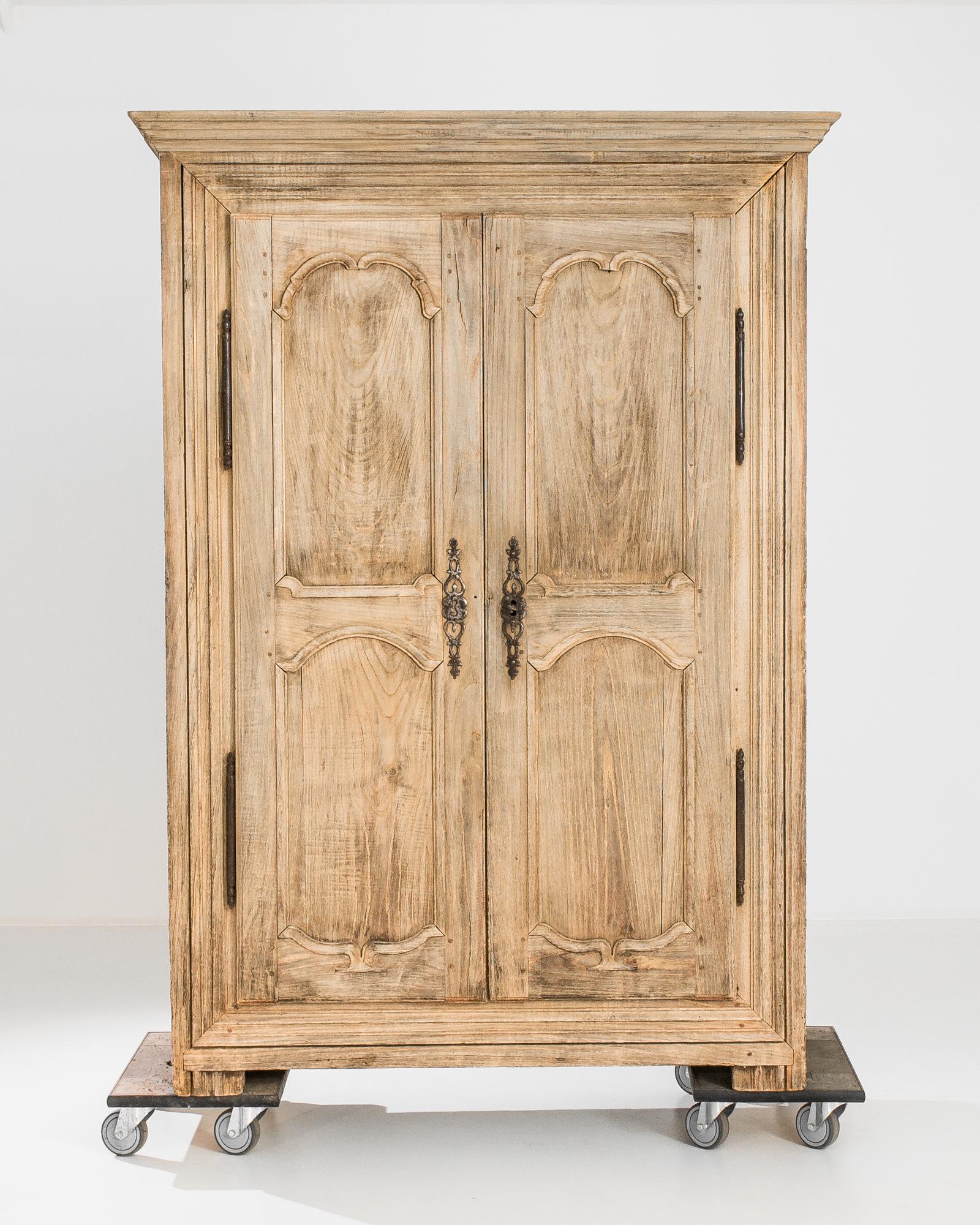 1800s French Bleached Oak Cabinet 5