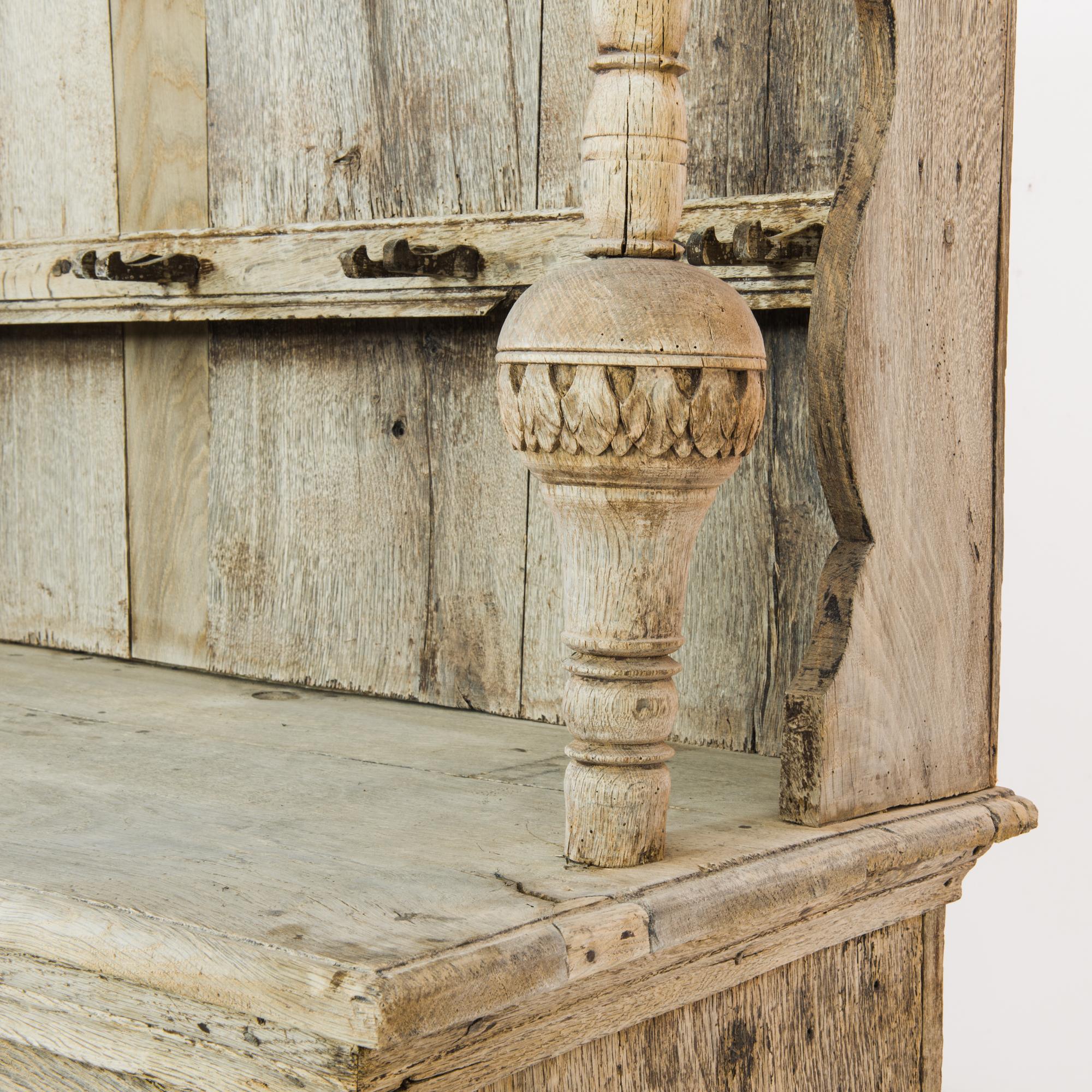 19th Century 1800s French Bleached Oak Cabinet
