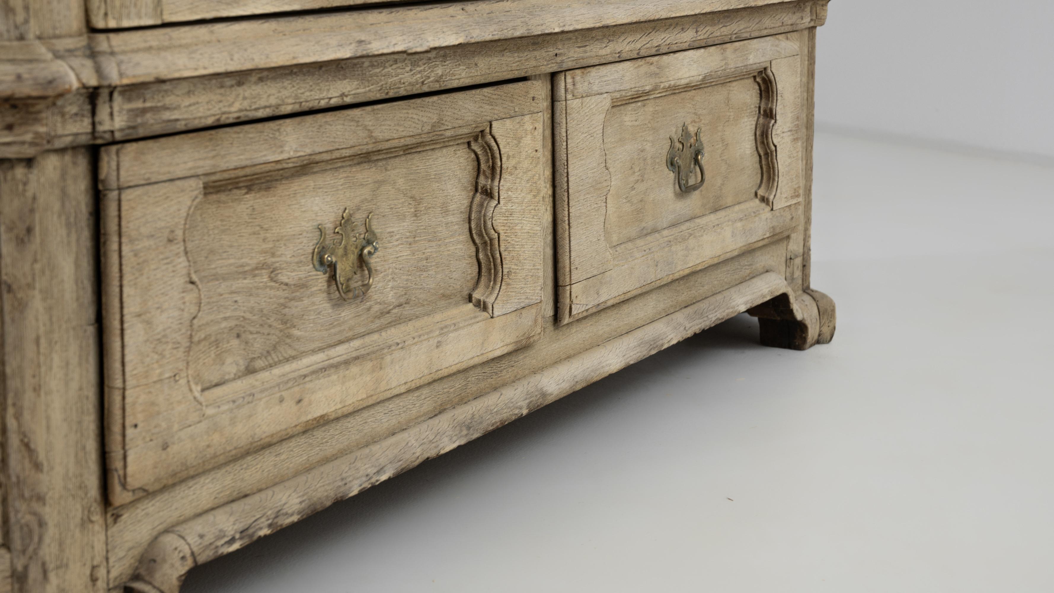Wood 1800s French Bleached Oak Cabinet