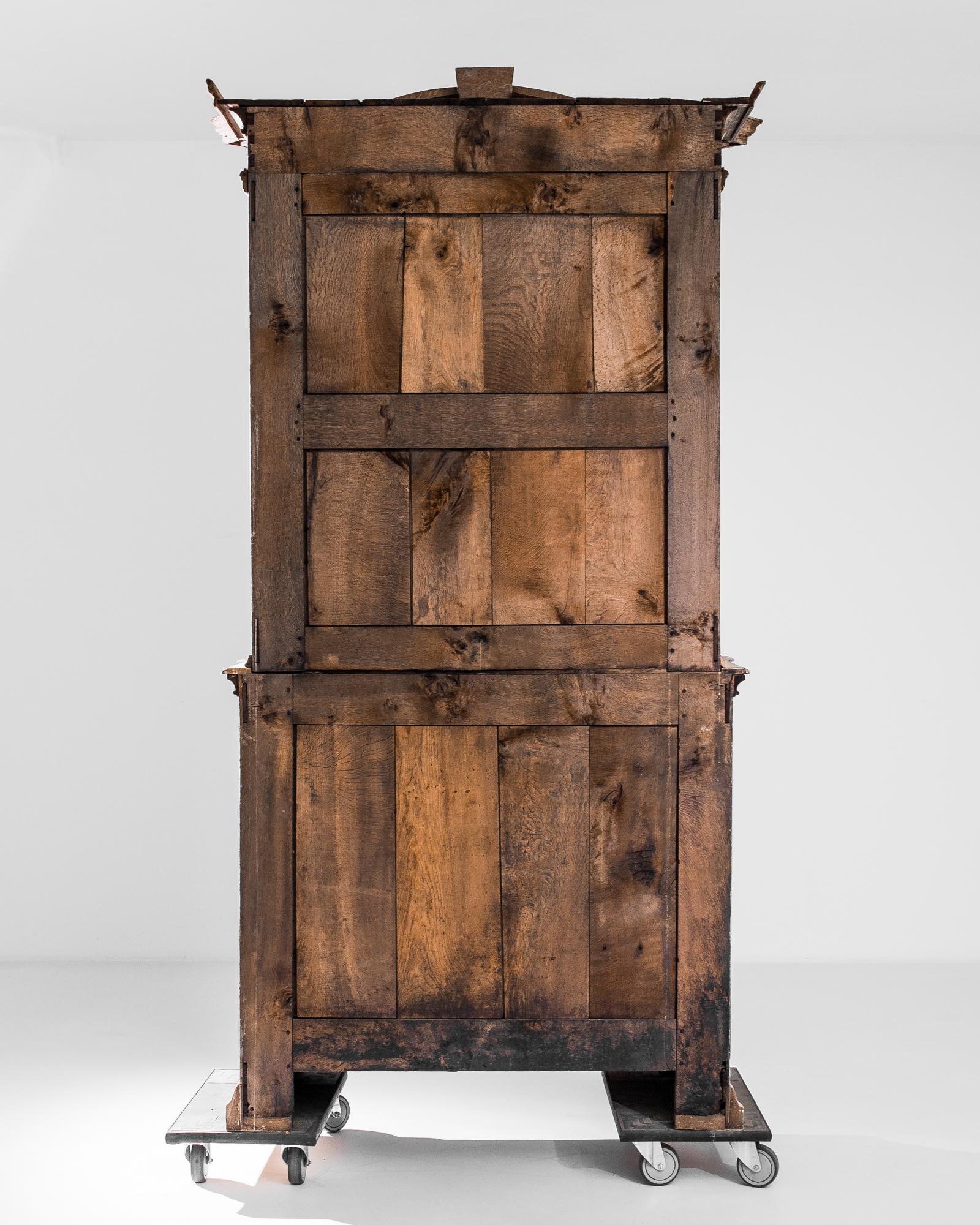 Wood 1800s French Bleached Oak Cabinet For Sale