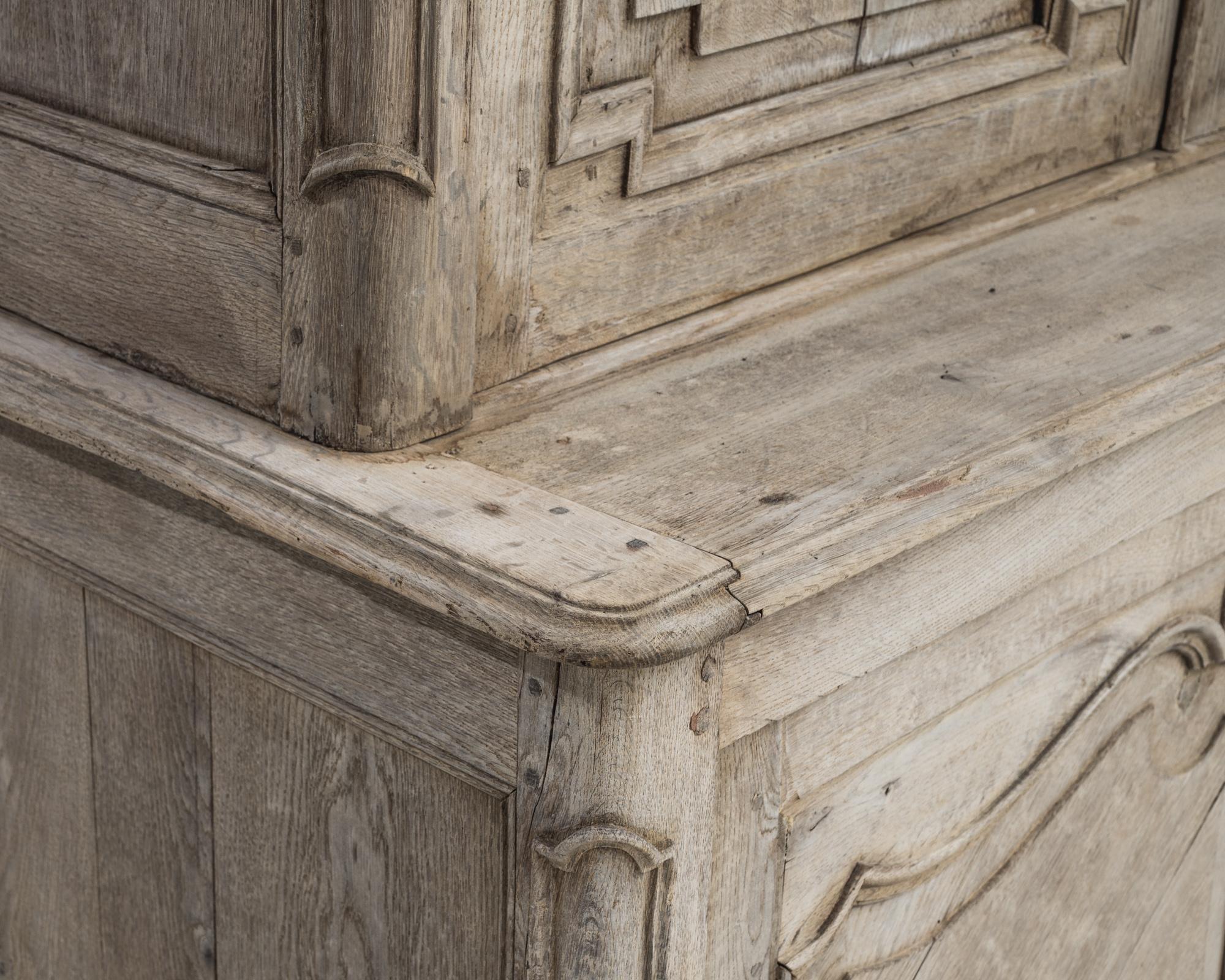 1800s French Bleached Oak Cabinet 2