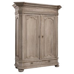 Used 1800s French Bleached Oak Cabinet