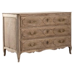 1800s French Bleached Oak Dresser