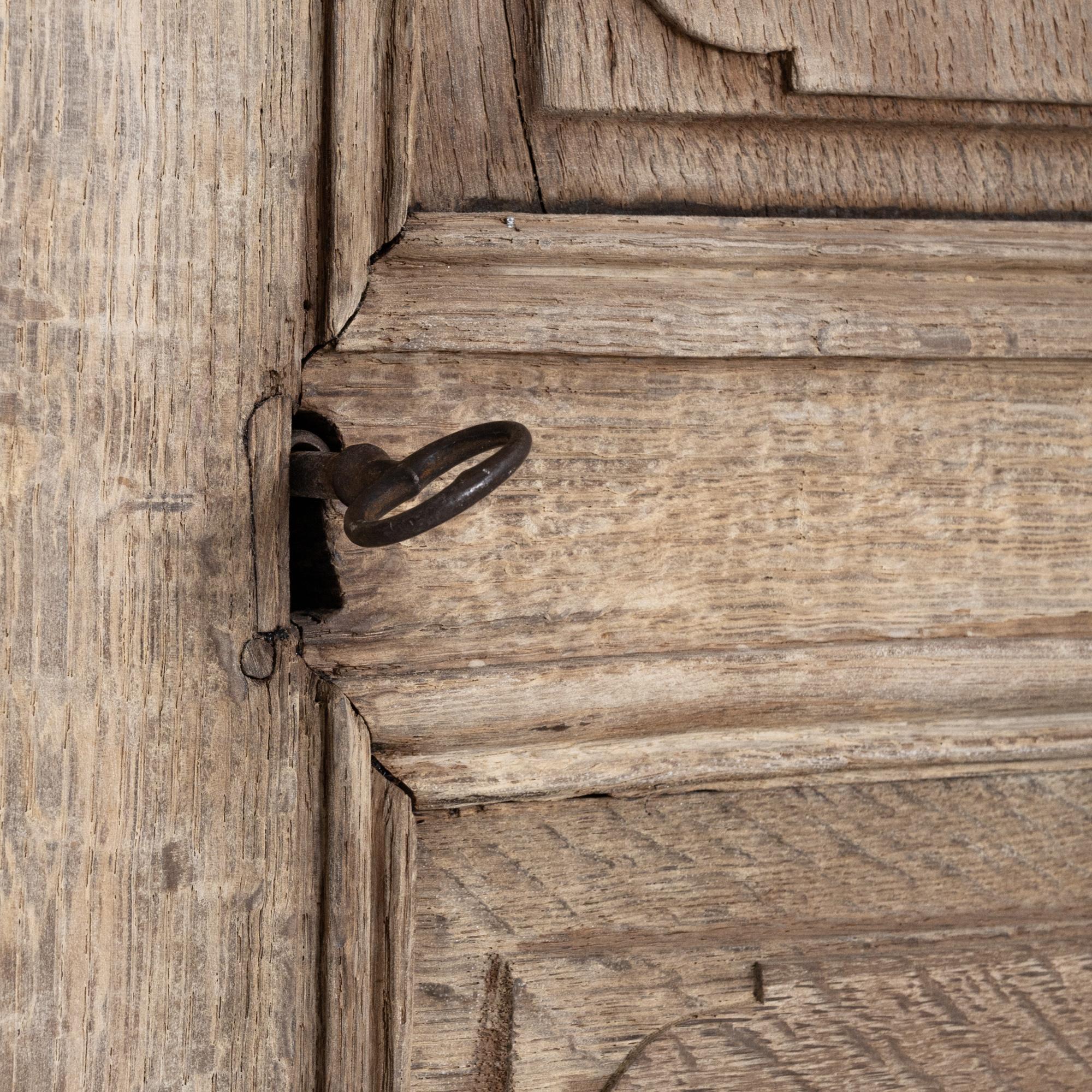 1800s French Bleached Oak Wardrobe 5