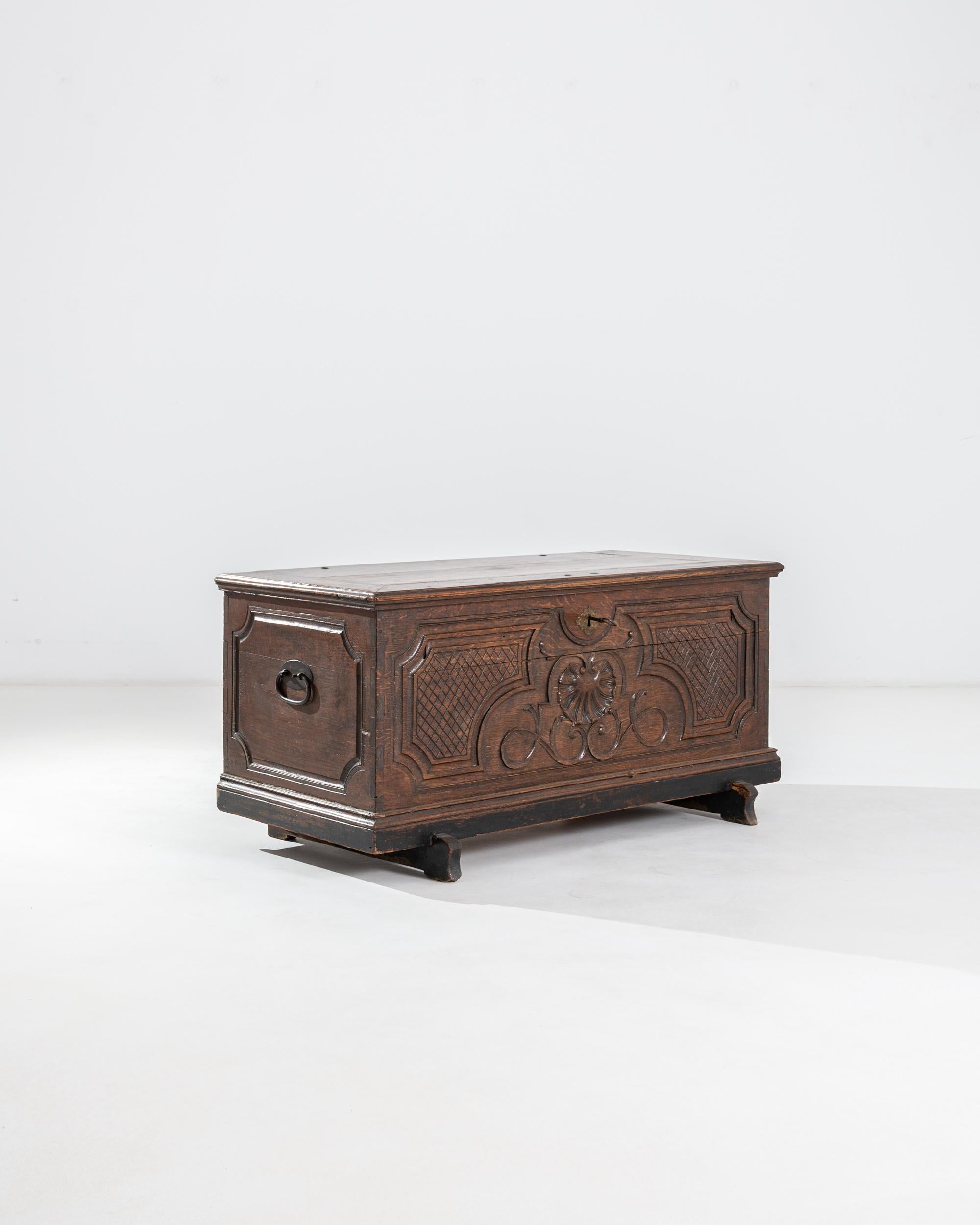 19th Century 1800s French Carved Trunk