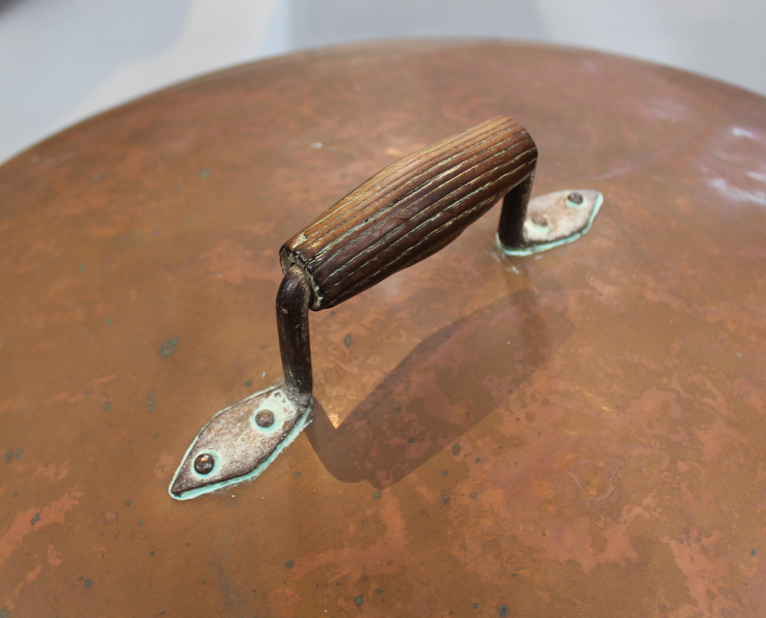 1800s French Copper Boiler with Wrought Iron Base 3