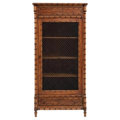 1800s French Faux Bamboo Cabinet
