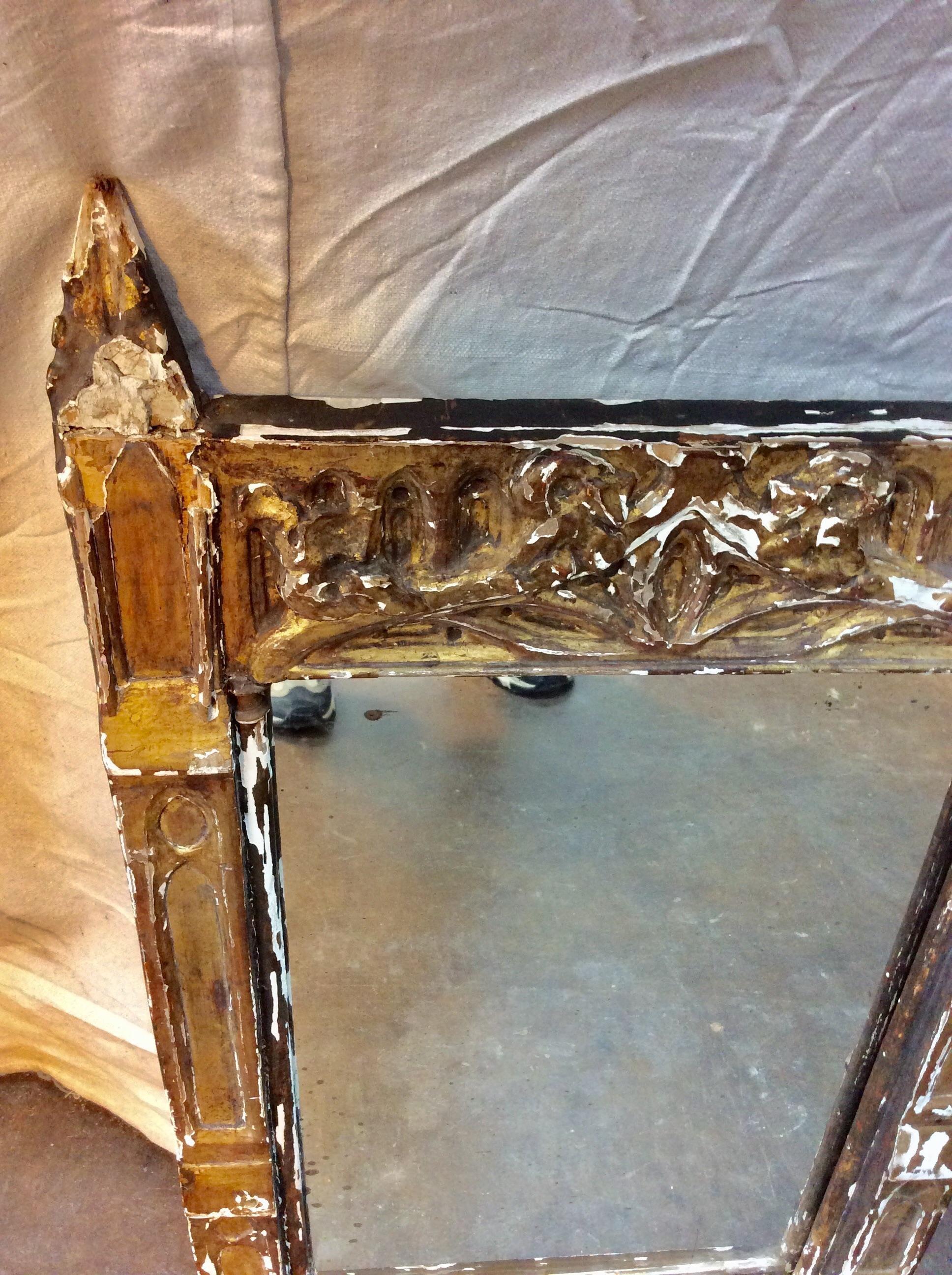 1800s French Giltwood Wall Mirror For Sale 1