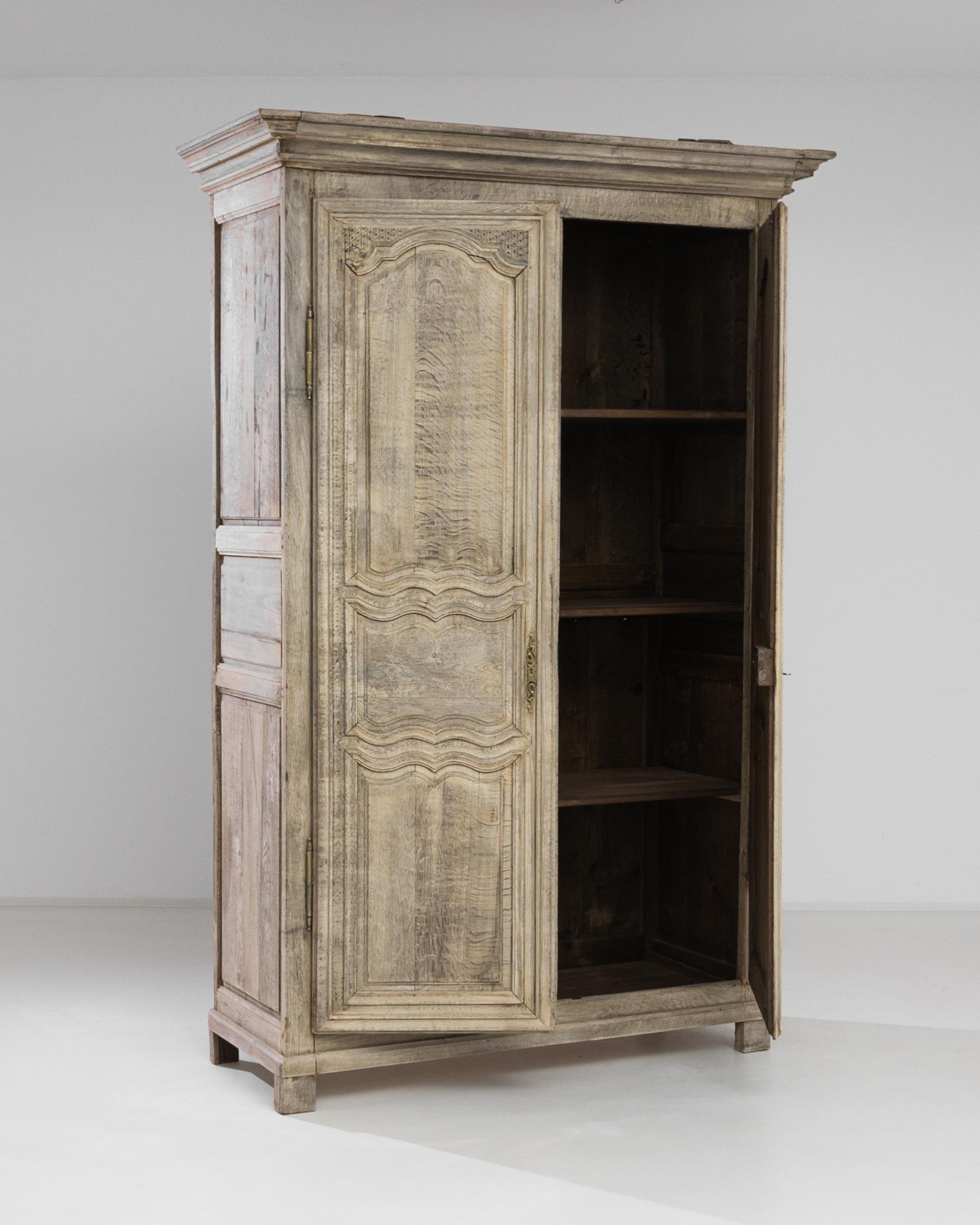 French Provincial 1800s French Oak Armoire
