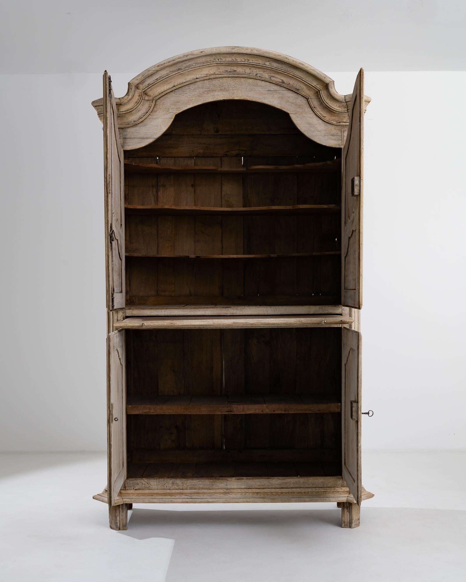 French Provincial 1800s French Oak Cabinet