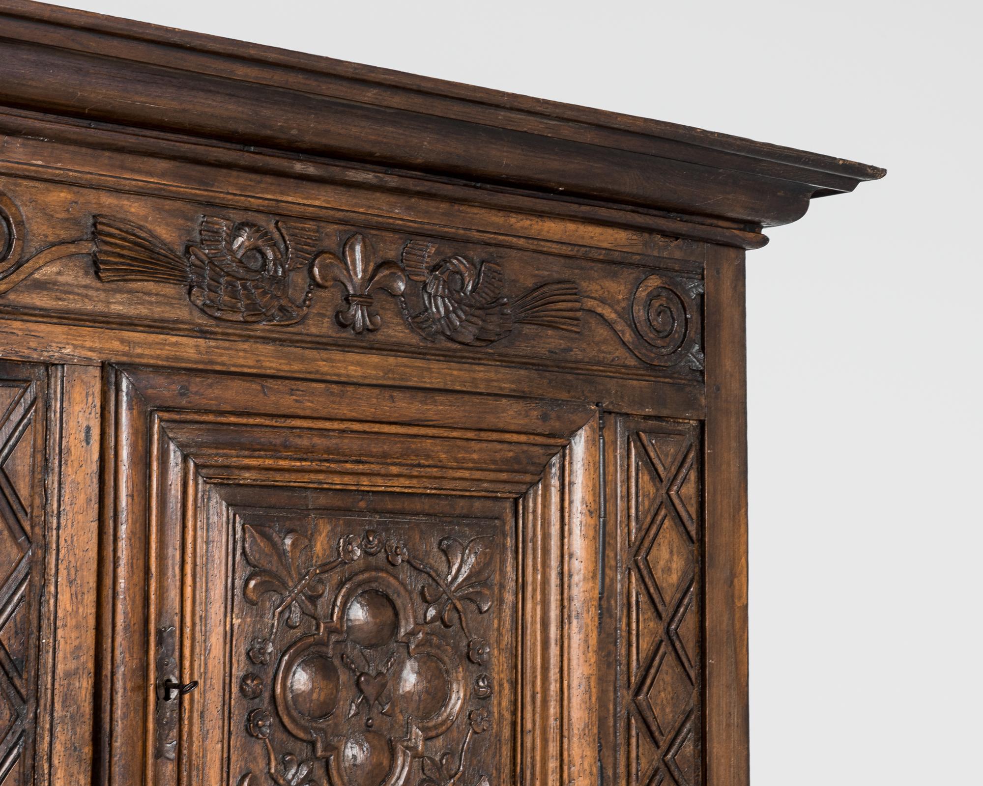 1800s French Provincial Hardwood Cabinet with Original Patina 2